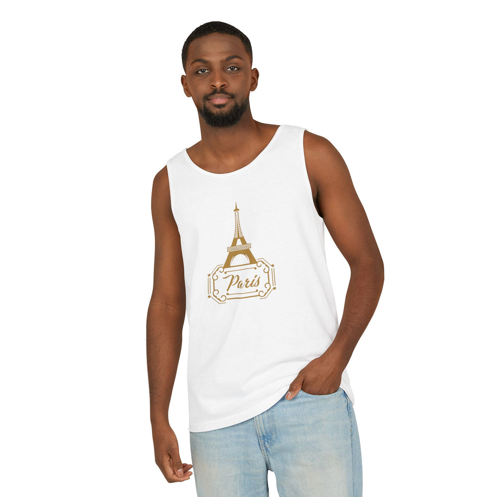 Paris Eiffel Tower Tank Top — Elegant Gold Paris Graphic