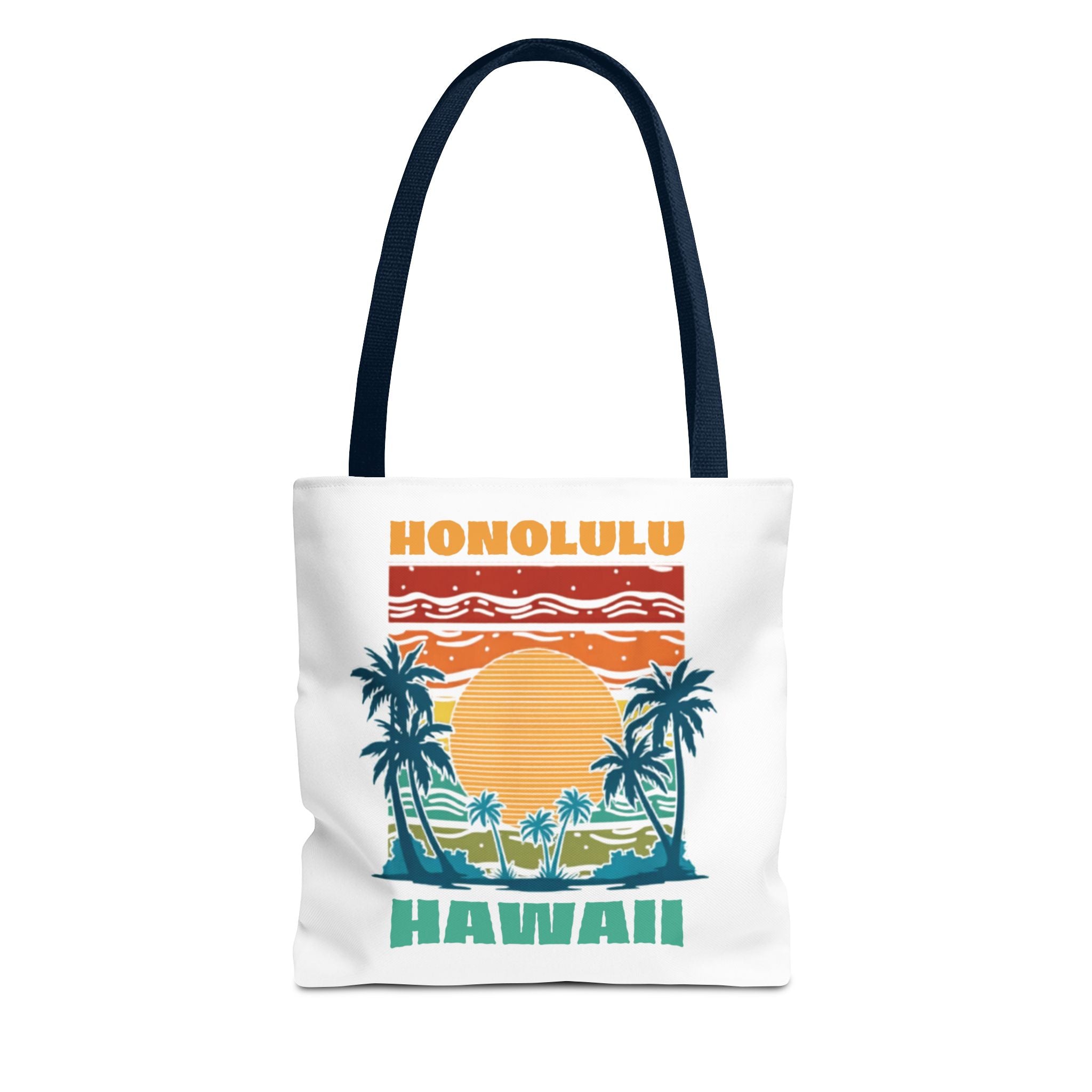 Honolulu Hawaii Sunset Tote Bag – Vintage Palm Beach Vacation Tote