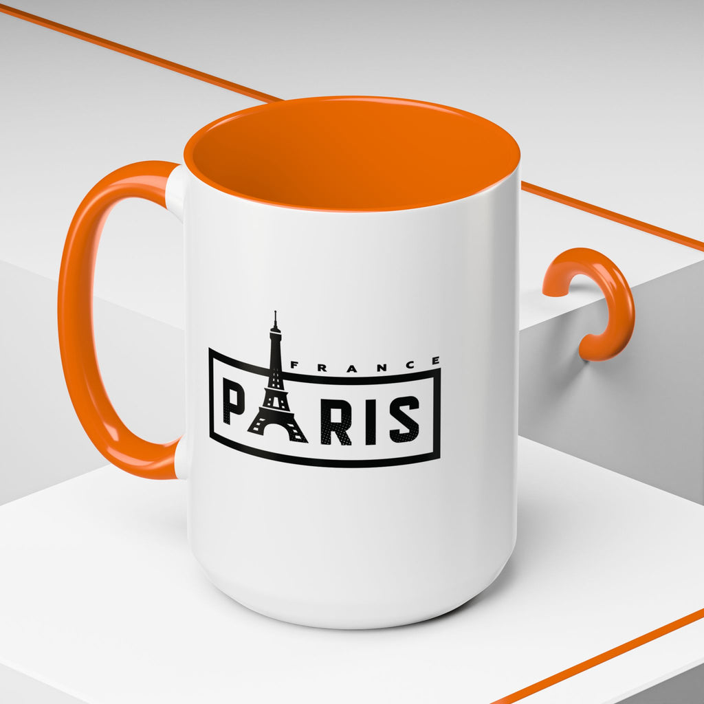 Paris Eiffel Tower Accent Coffee Mug – France Travel Souvenir (11/15oz)