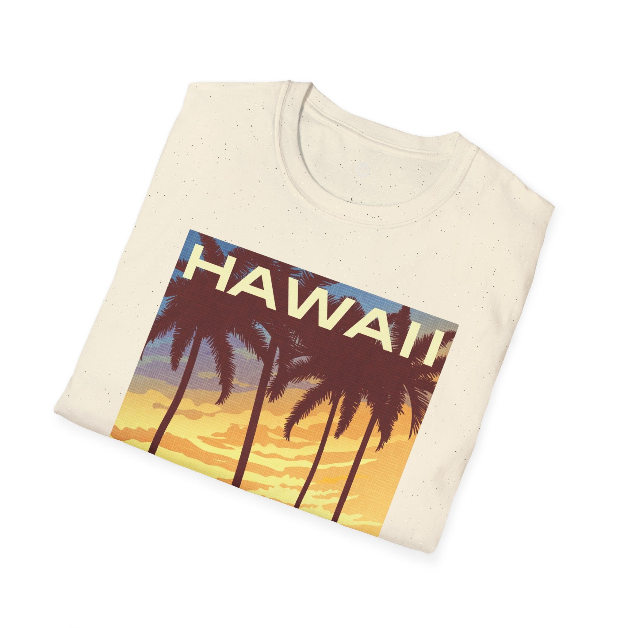 Hawaii Sunset T-Shirt — "Welcome to Adventure" Vintage Palm Beach Tee