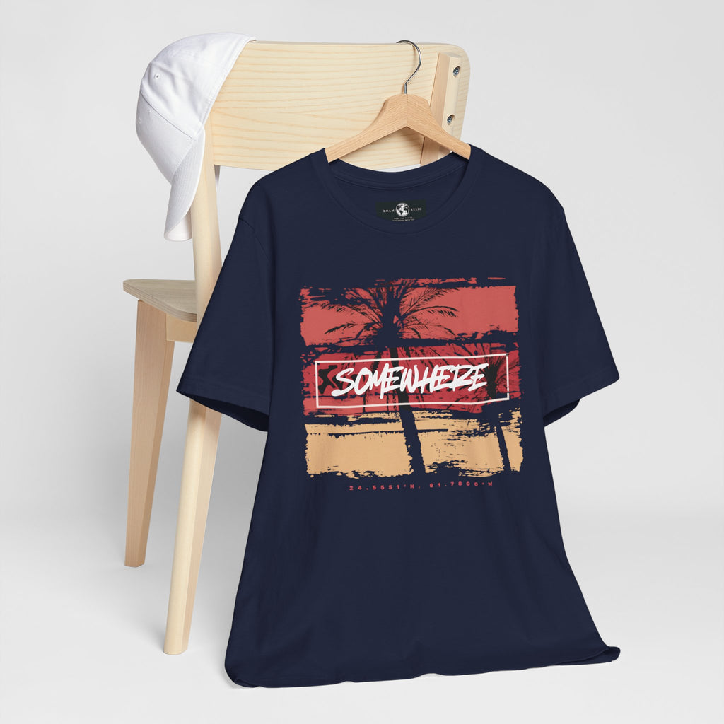 Somewhere Key West Coordinates T-Shirt — 24.5551N 81.7800W