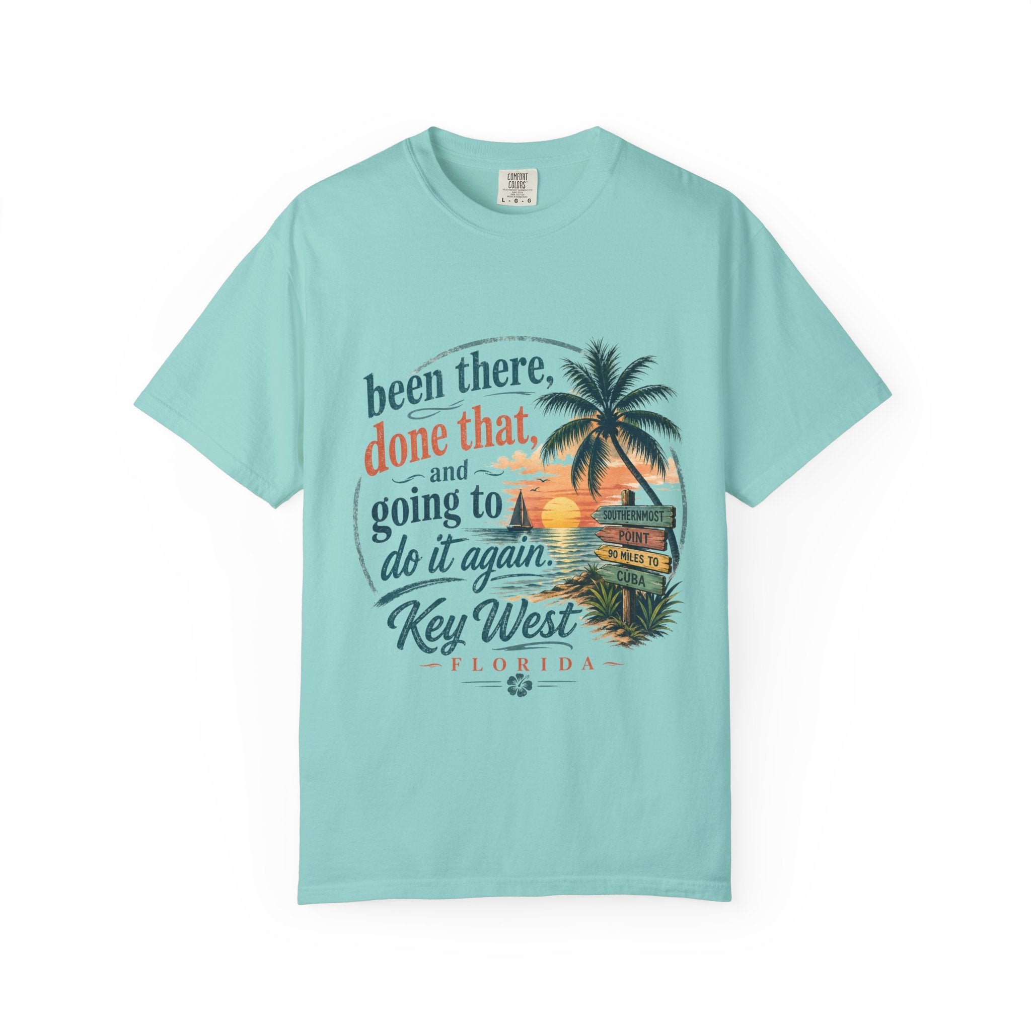 Key West Vintage Sunset T-Shirt – "Been there, done that, and going to do it again"