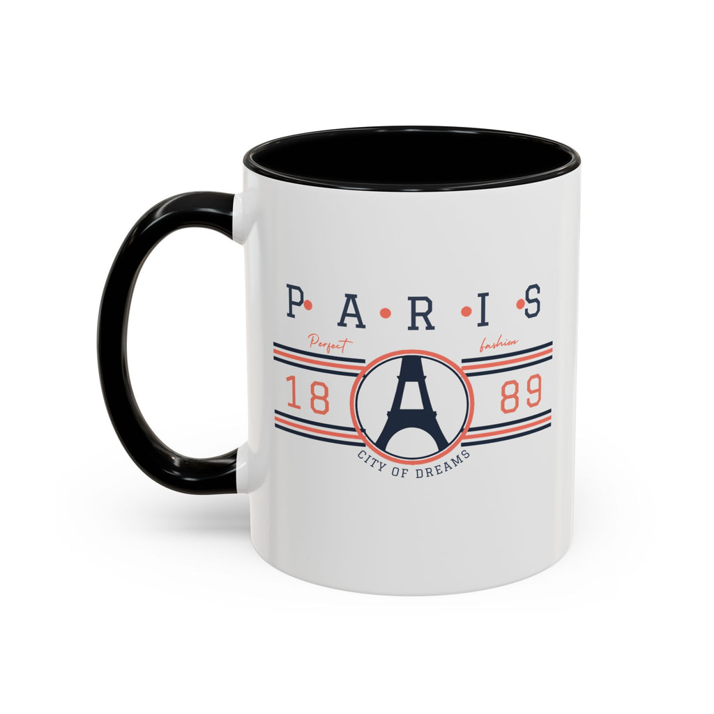 Paris Eiffel Tower Accent Coffee Mug - City of Dreams 1889 Travel Souvenir