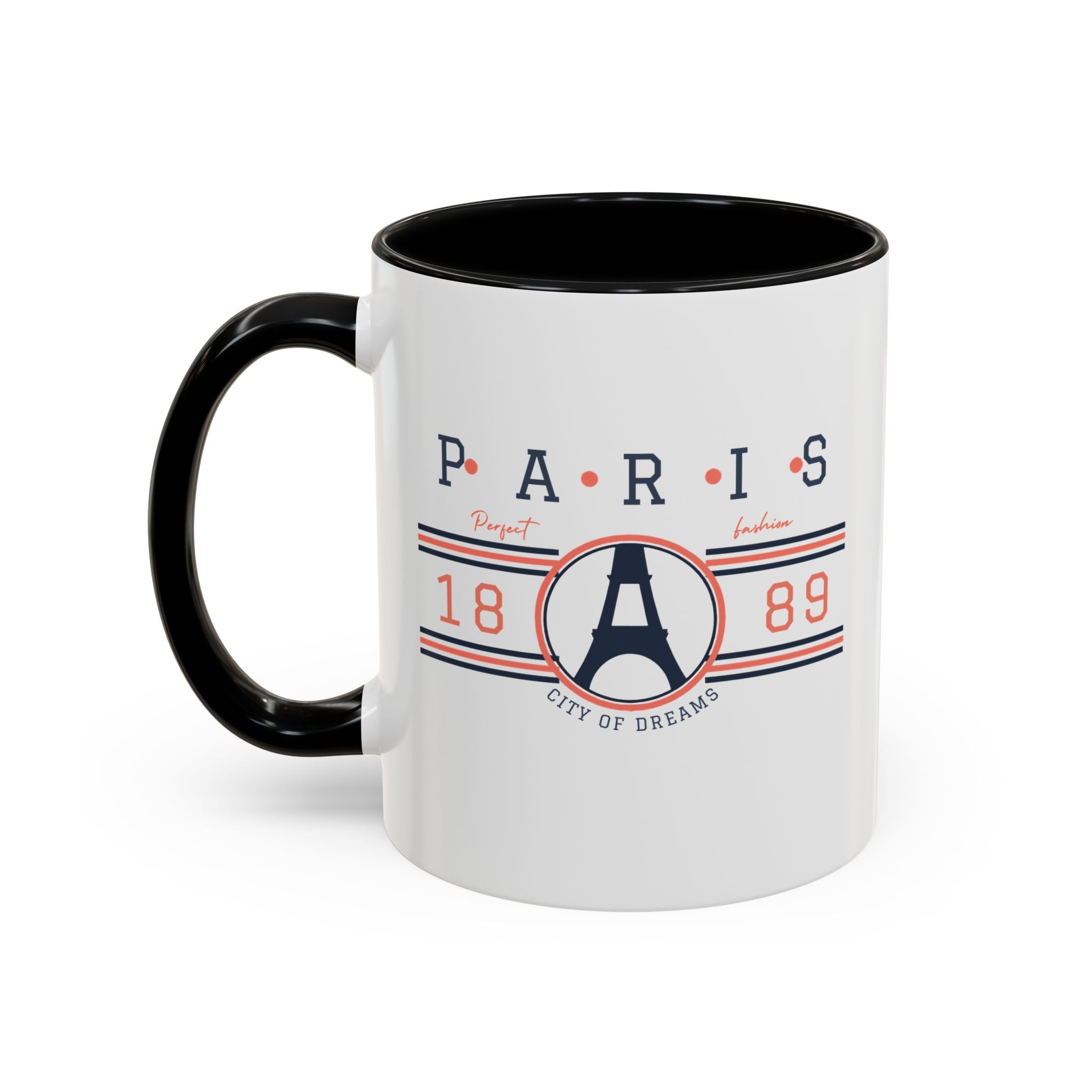 Paris Eiffel Tower Accent Coffee Mug - City of Dreams 1889 Travel Souvenir