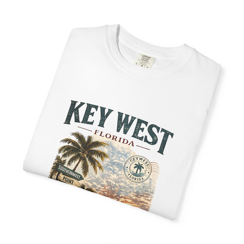 Key West Florida Sunset T‑Shirt — "Salt Air, No Plans, Repeat" Beach Tee