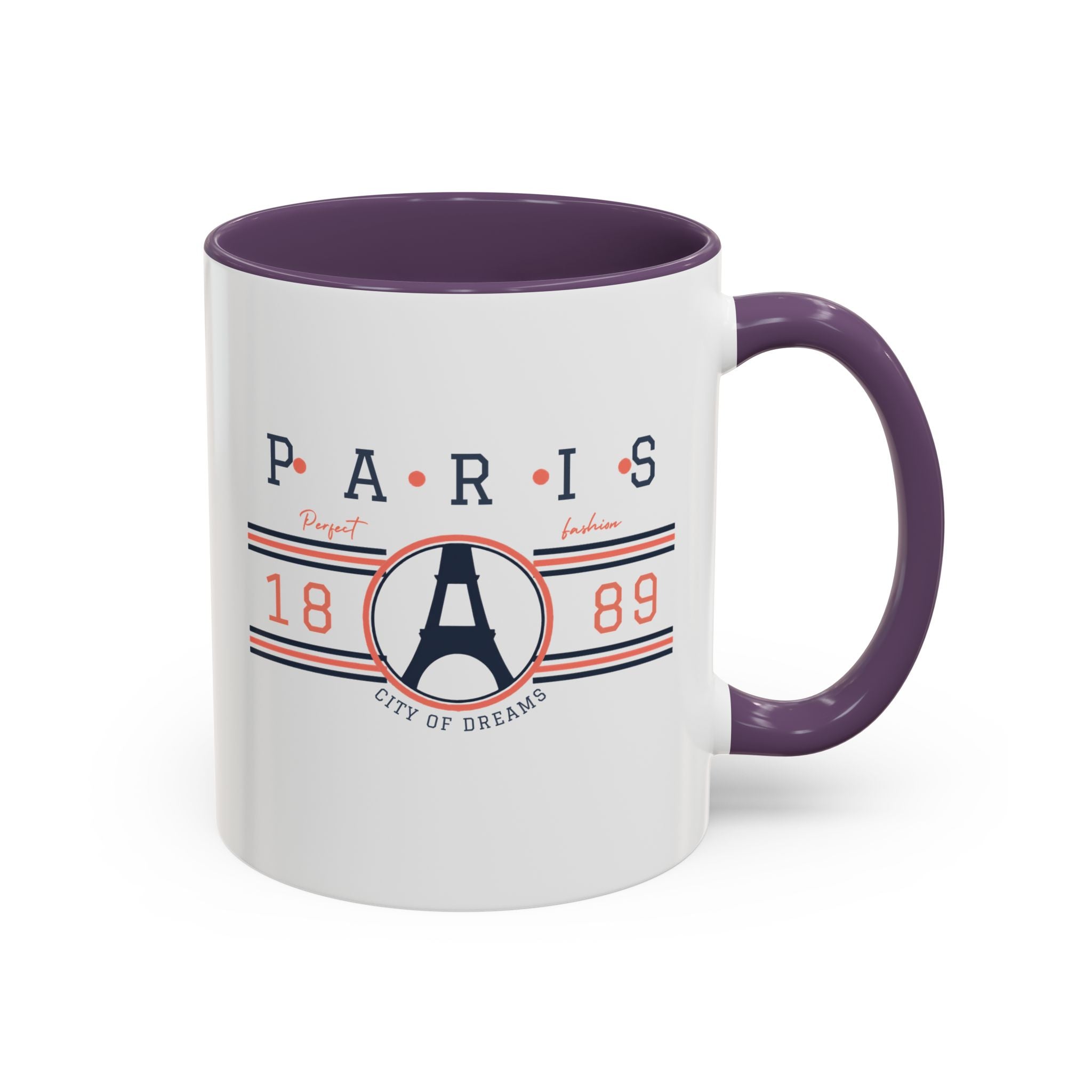 Paris Eiffel Tower Accent Coffee Mug - City of Dreams 1889 Travel Souvenir