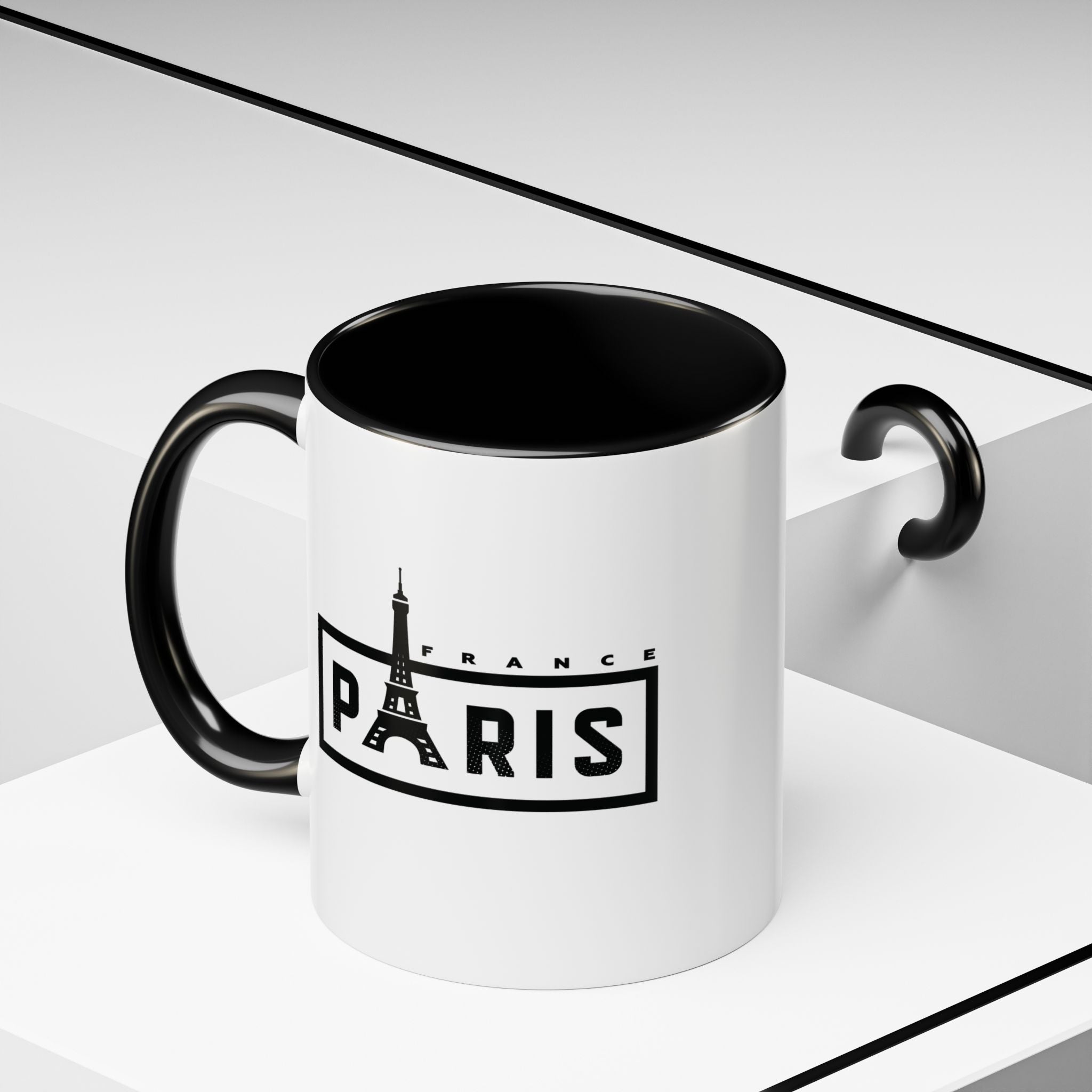 Paris Eiffel Tower Accent Coffee Mug – France Travel Souvenir (11/15oz)