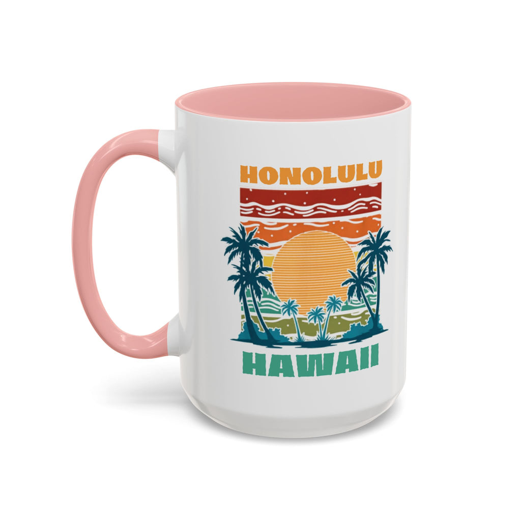 Honolulu Hawaii Vintage Sunset Coffee Mug (11/15oz)