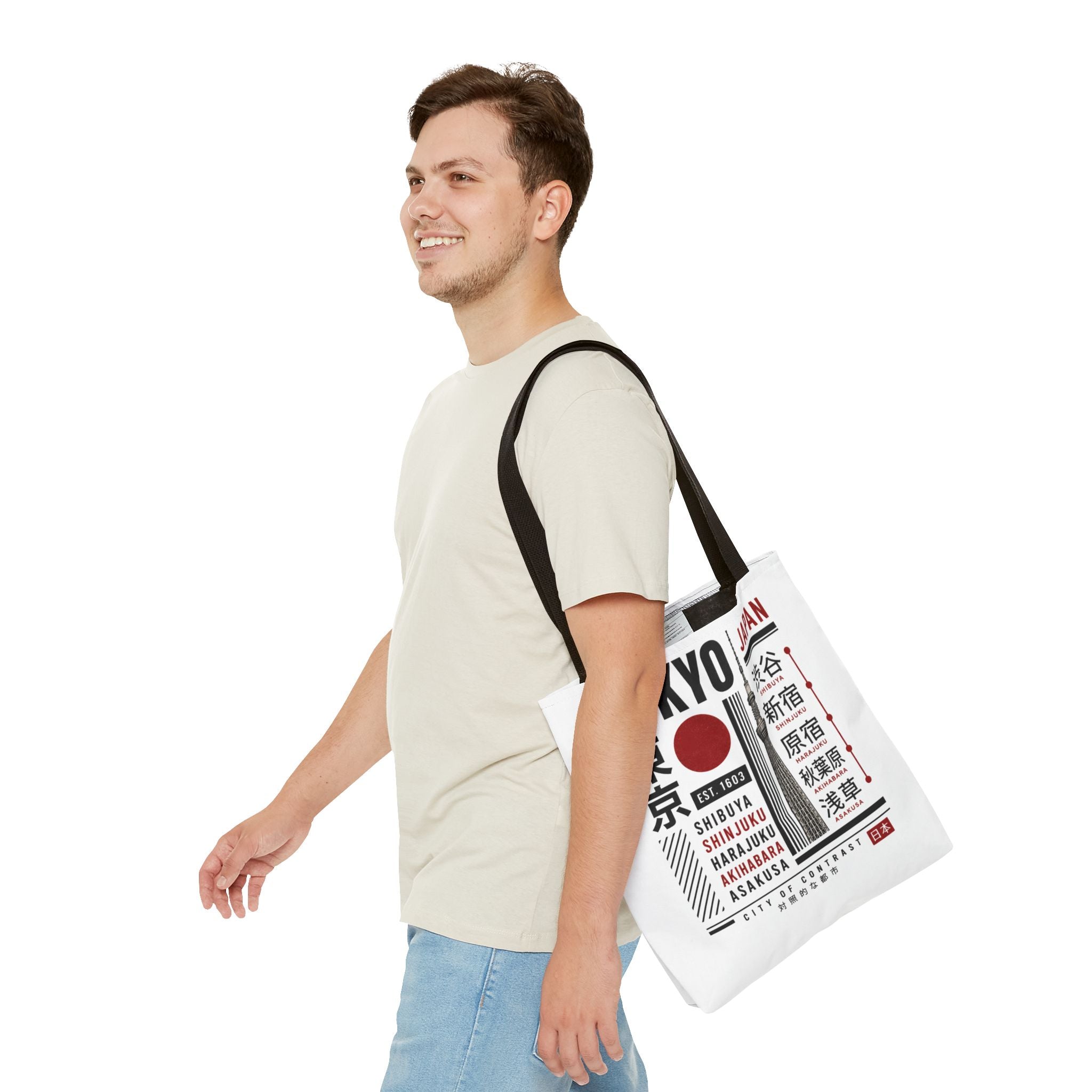 Tokyo Japan Graphic Tote Bag — Shibuya Shinjuku Harajuku Akihabara Asakusa Design