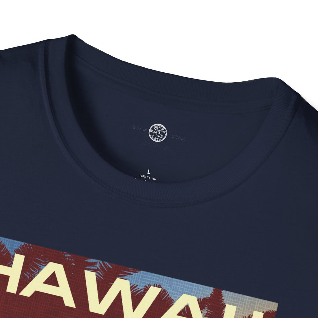 Hawaii Sunset T-Shirt — "Welcome to Adventure" Vintage Palm Beach Tee