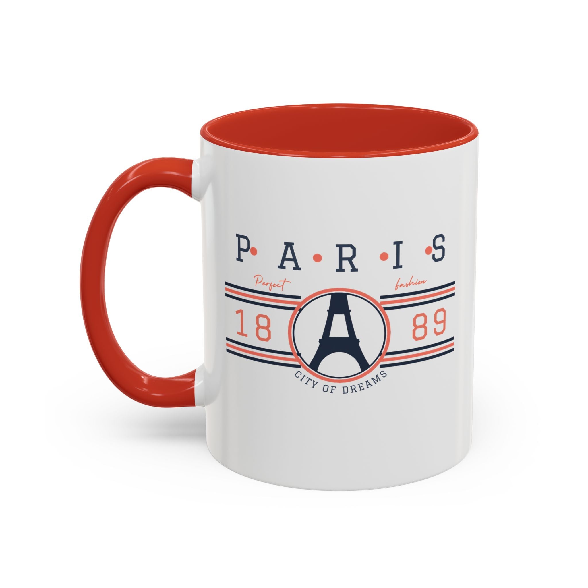 Paris Eiffel Tower Accent Coffee Mug - City of Dreams 1889 Travel Souvenir