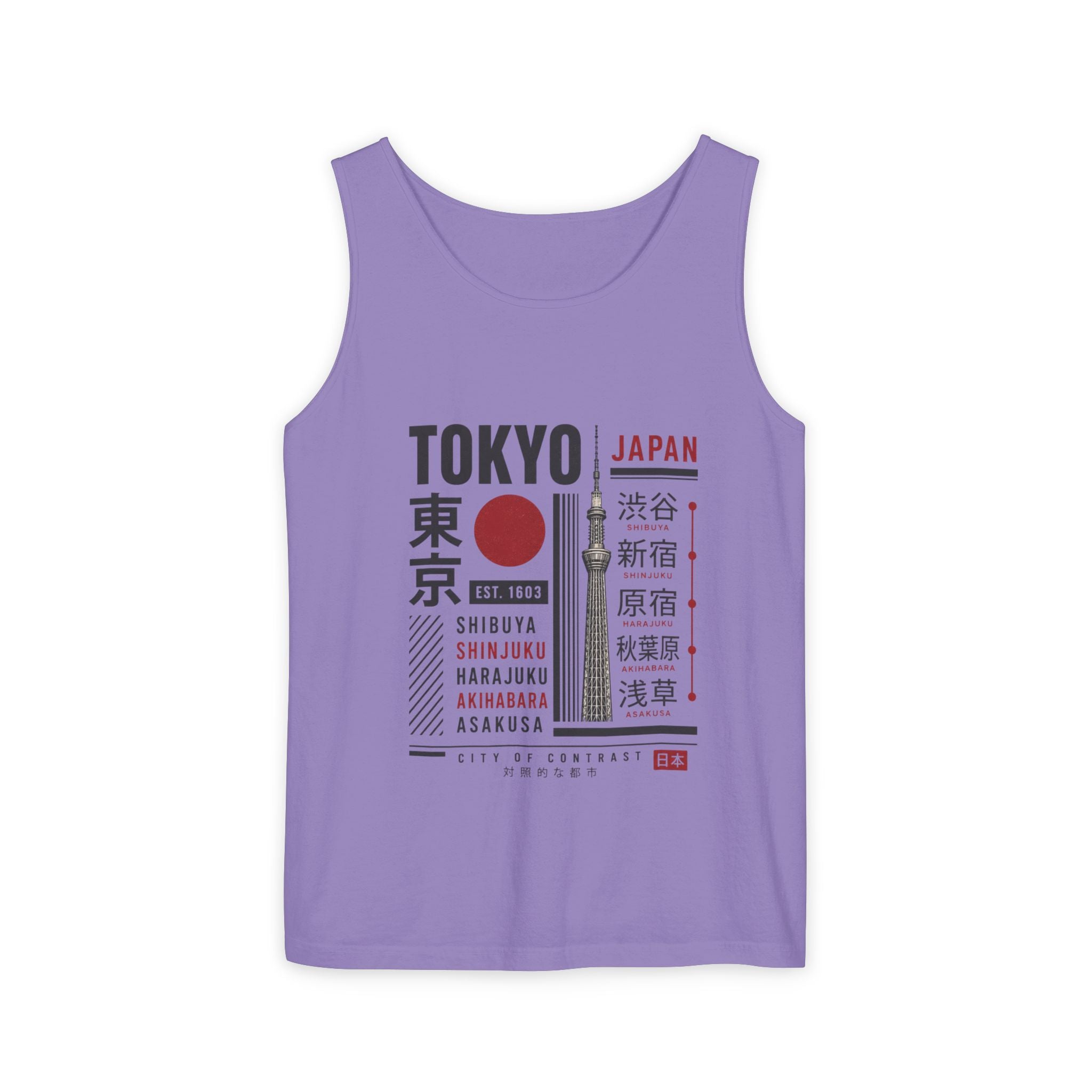 Tokyo Japan Graphic Tank Top — Japanese City Kanji Travel Tee