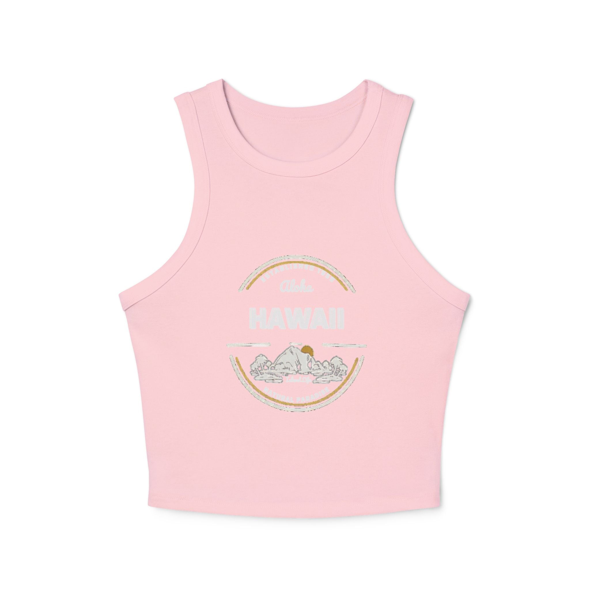 Hawaii Sunset Racer Tank Top — Vintage Island Graphic