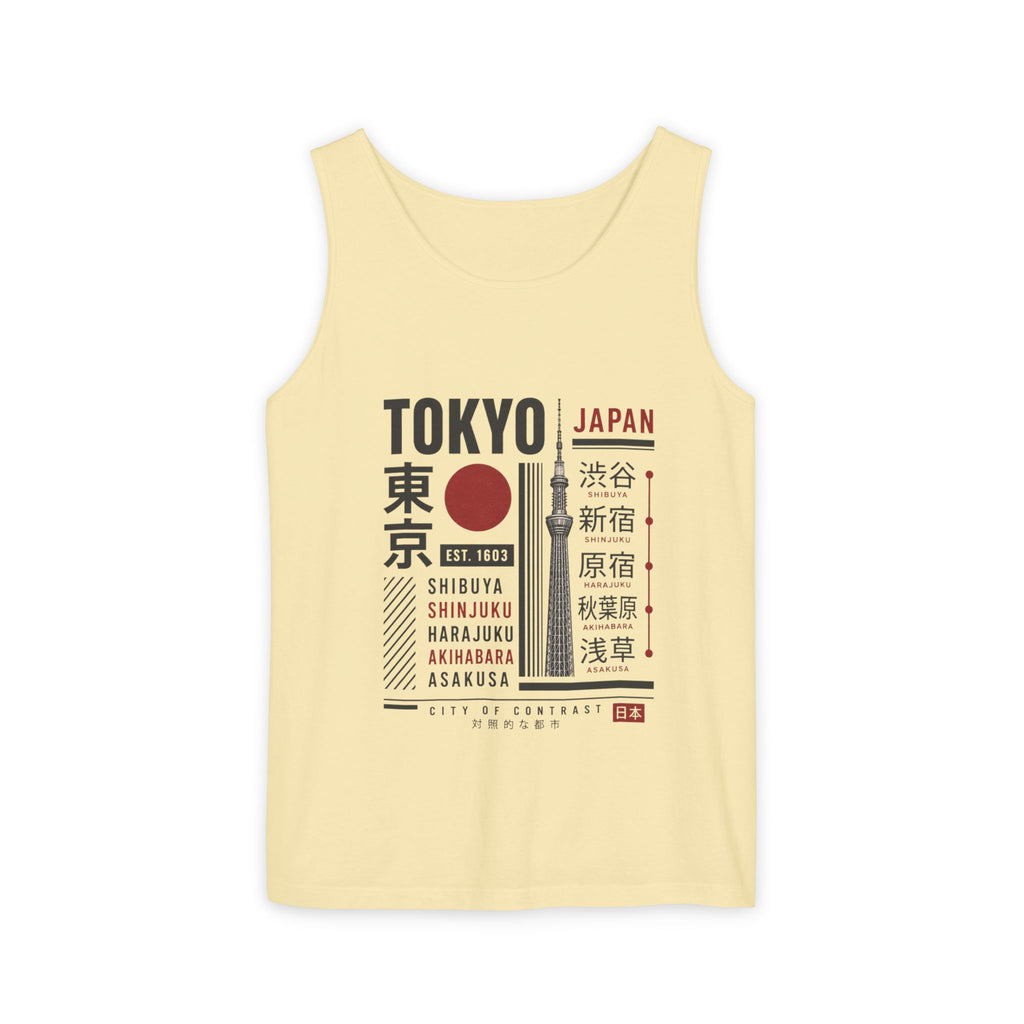 Tokyo Japan Graphic Tank Top — Japanese City Kanji Travel Tee