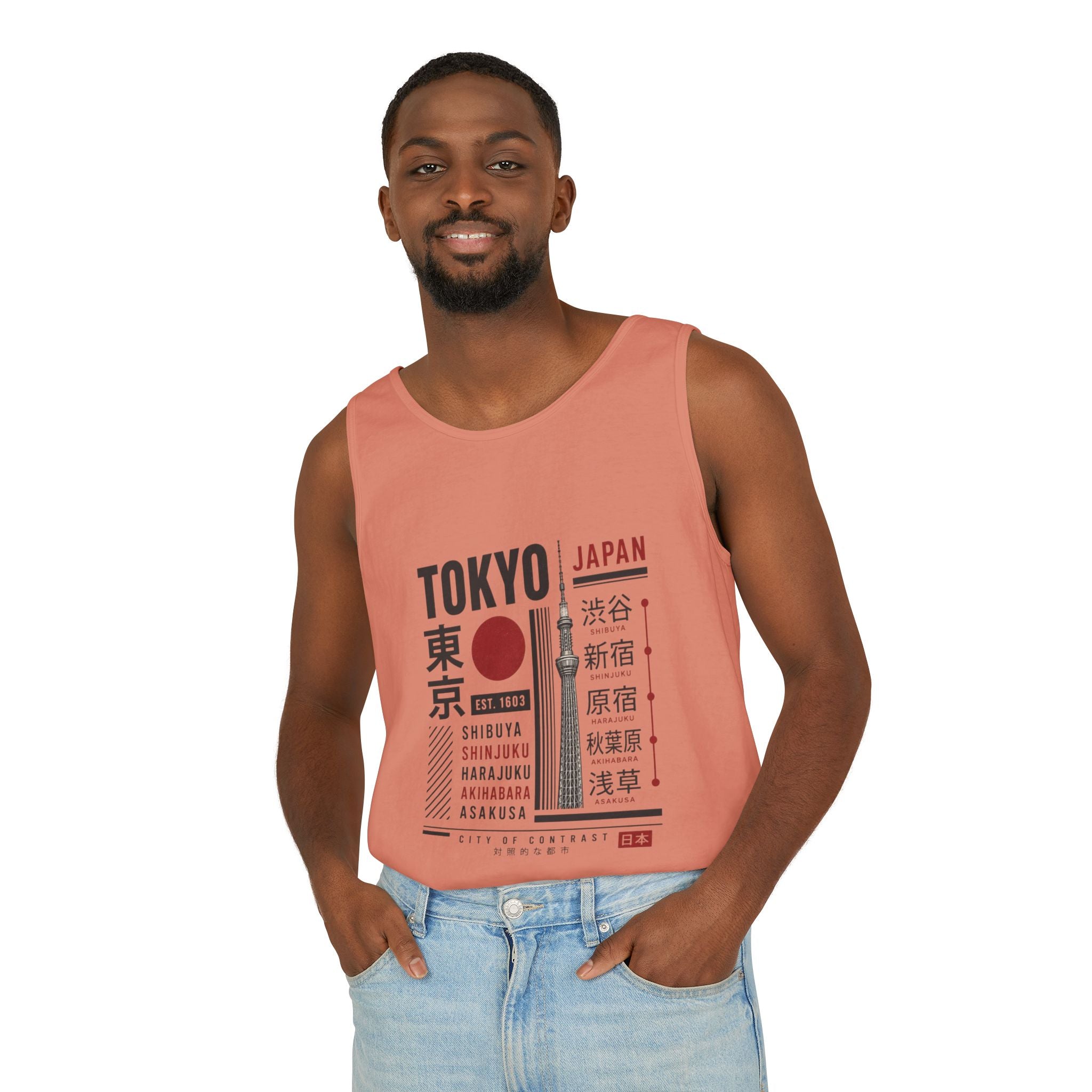 Tokyo Japan Graphic Tank Top — Japanese City Kanji Travel Tee