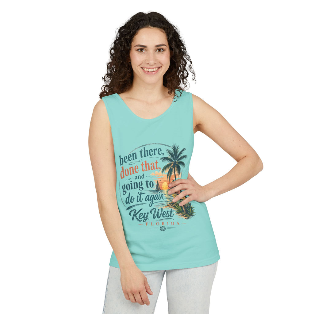 Key West Beach Tank Top — "Been There, Done That and Going to Do It Again" Vacation Tank