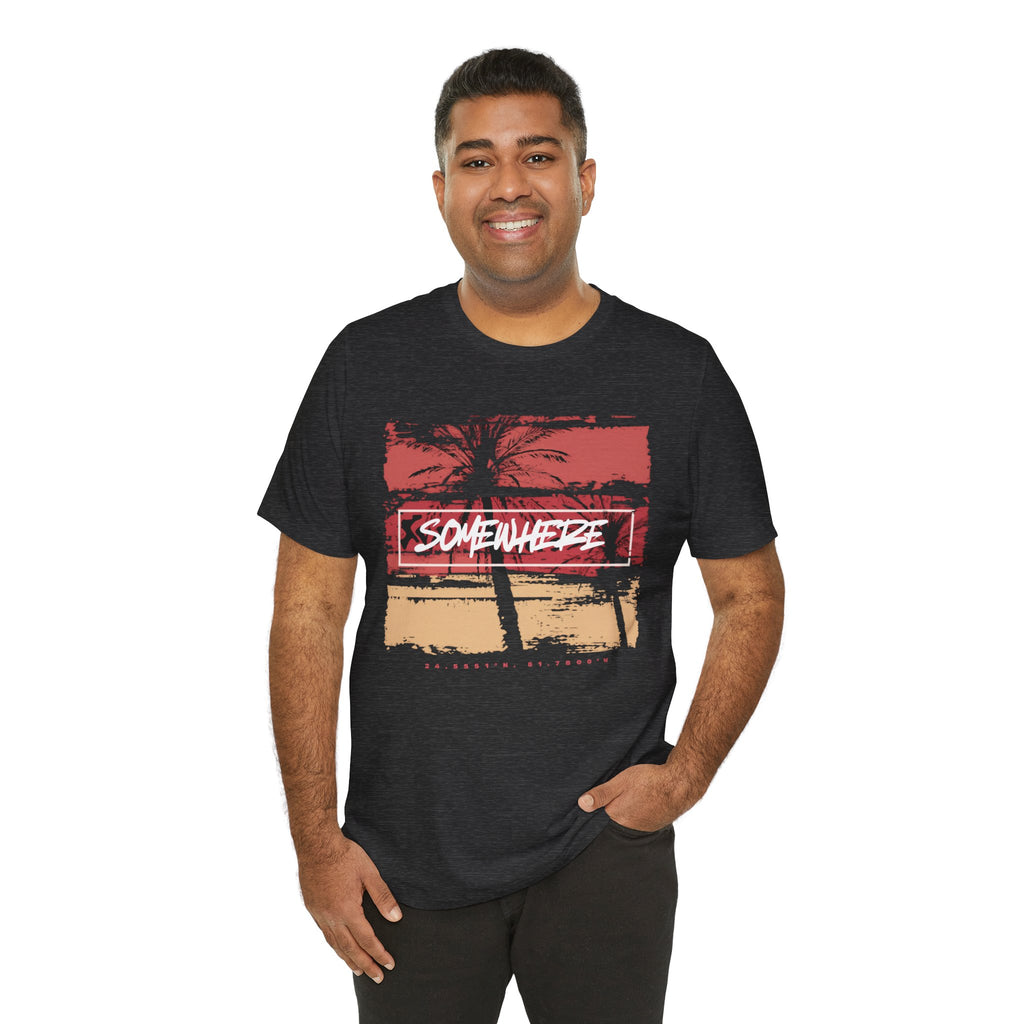 Somewhere Key West Coordinates T-Shirt — 24.5551N 81.7800W