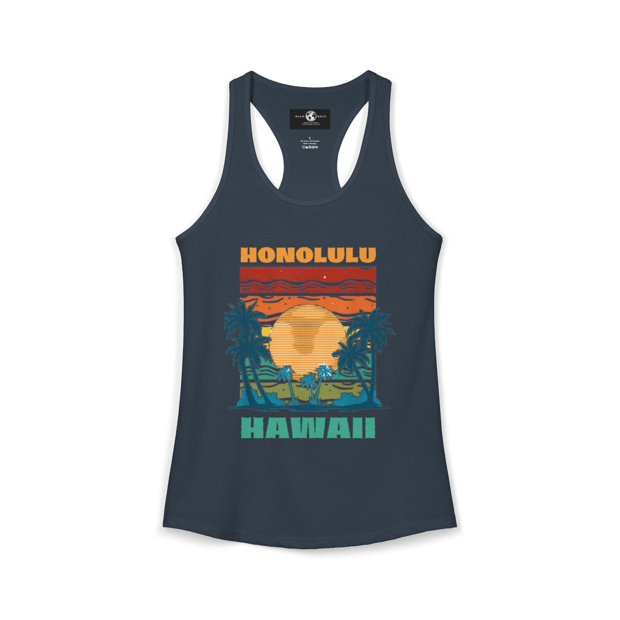 Honolulu Hawaii Racerback Tank – Women's Tropical Sleeveless Top