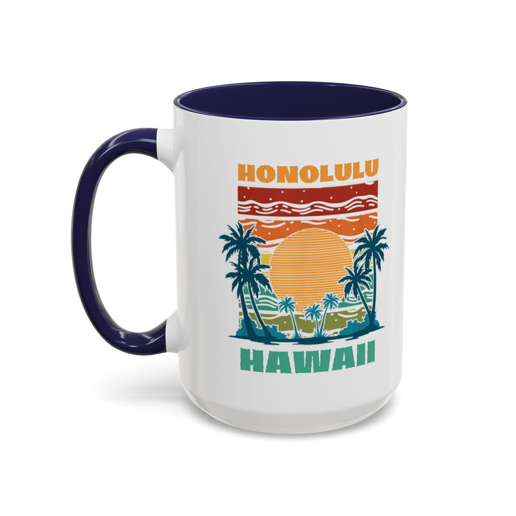 Honolulu Hawaii Vintage Sunset Coffee Mug (11/15oz)