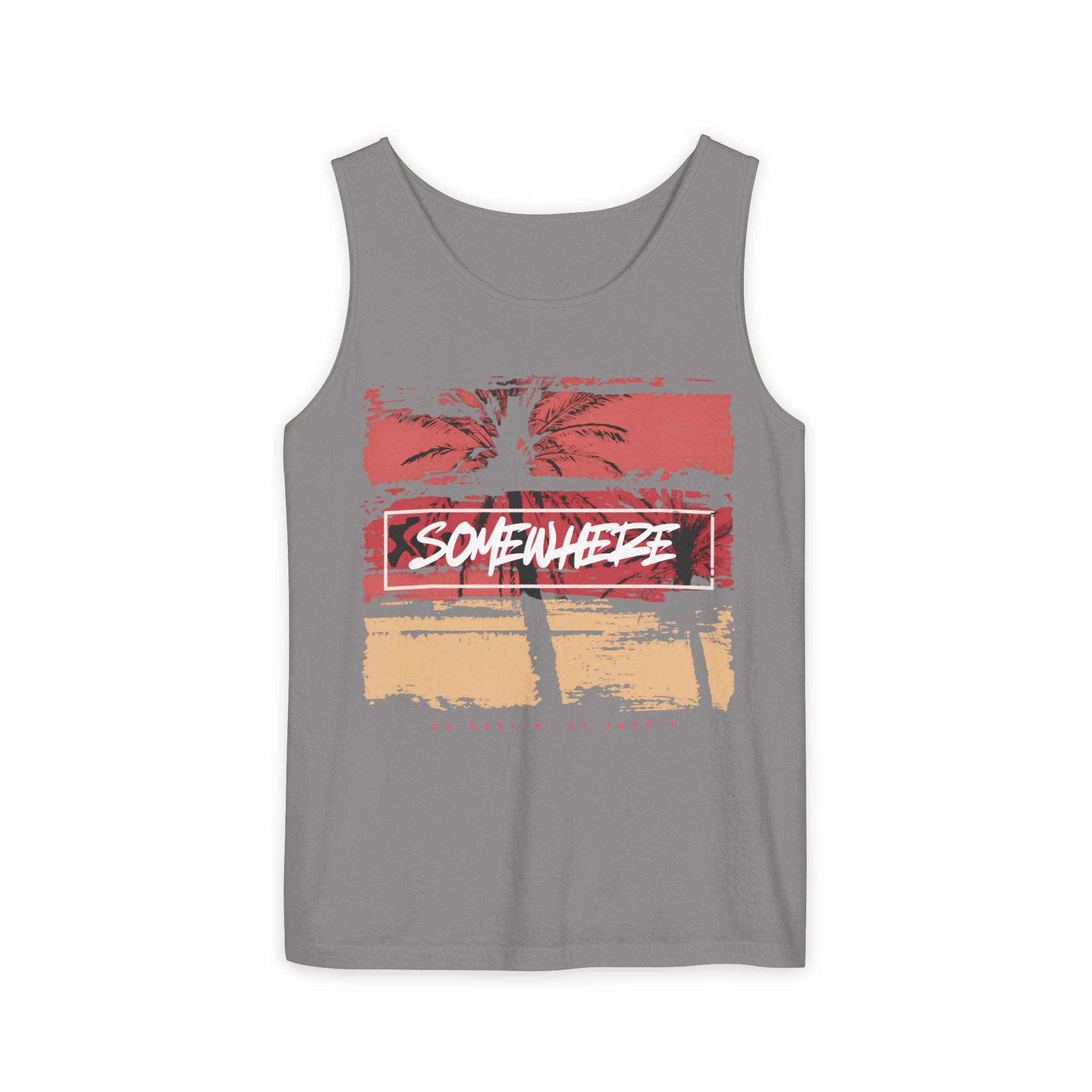 Somewhere Palm Tree Tank Top – Vintage Beach Retro Vacation Tank