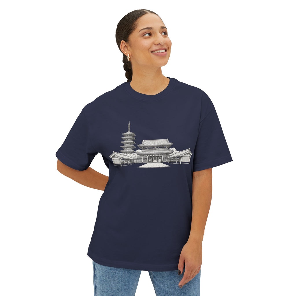Senso-ji Temple Asakusa Japan Tee — Minimal Outline Japanese Landmark Shirt