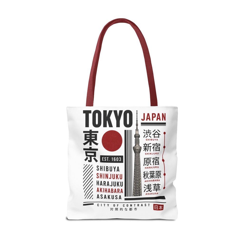 Tokyo Japan Graphic Tote Bag — Shibuya Shinjuku Harajuku Akihabara Asakusa Design