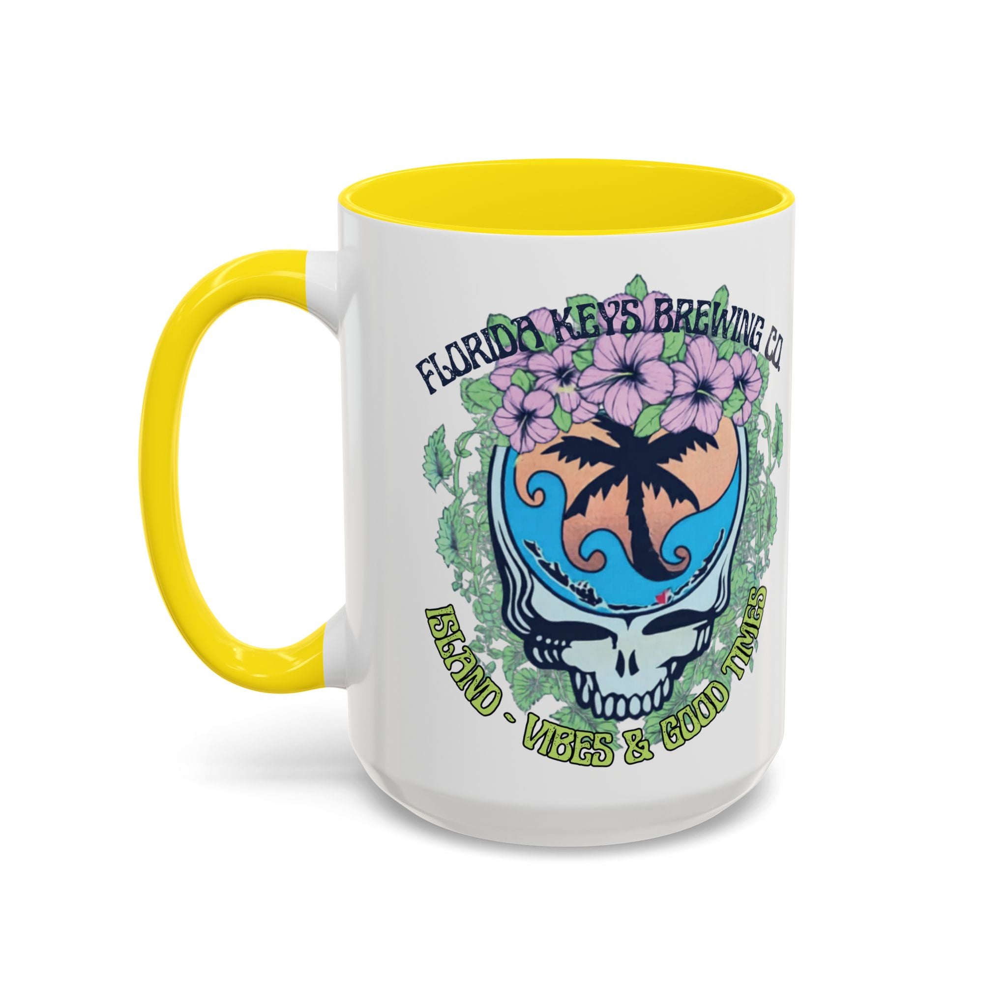 Coffee Mug — Tropical Island Vibes & Good Times Skull Design Key West Florida