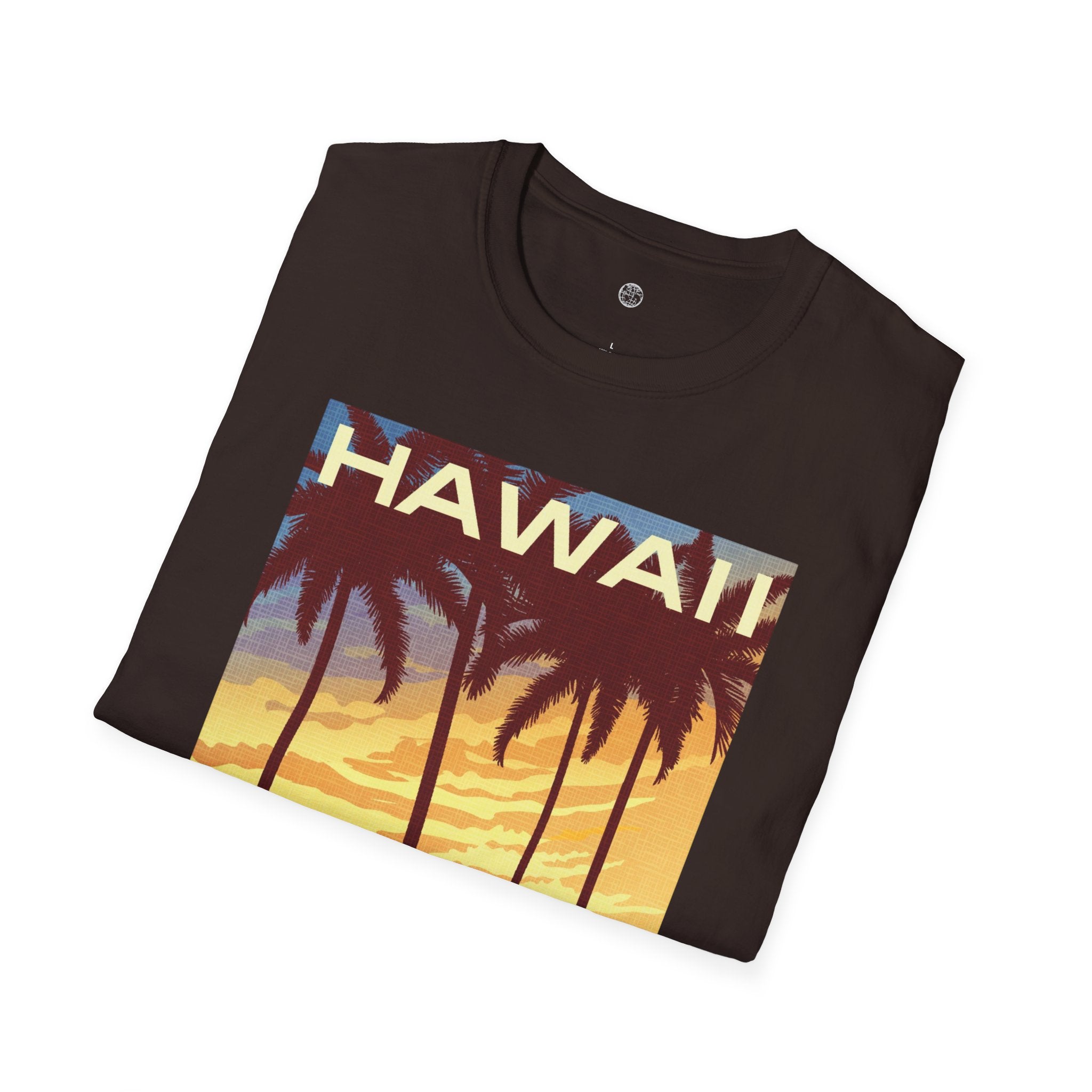 Hawaii Sunset T-Shirt — "Welcome to Adventure" Vintage Palm Beach Tee