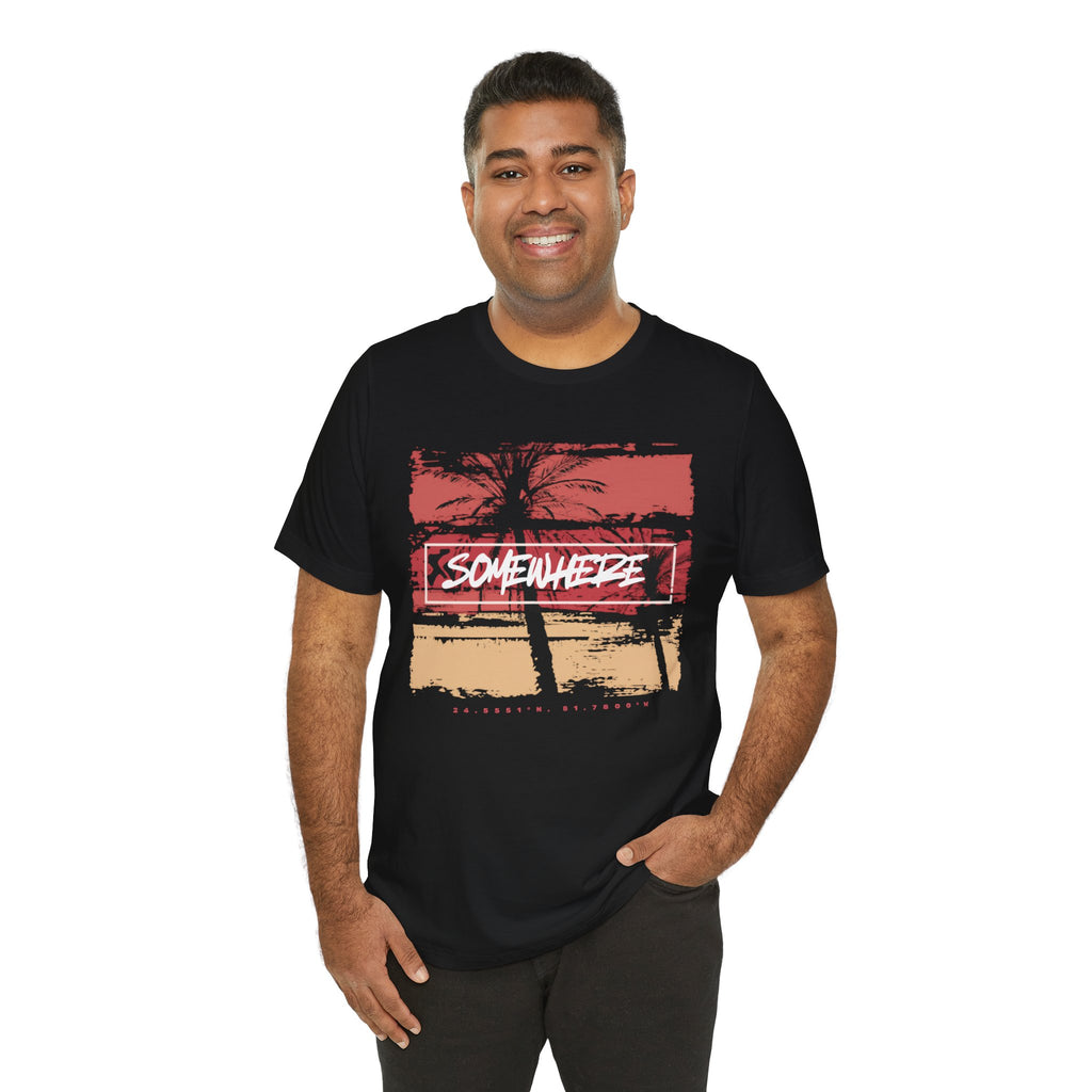 Somewhere Key West Coordinates T-Shirt — 24.5551N 81.7800W