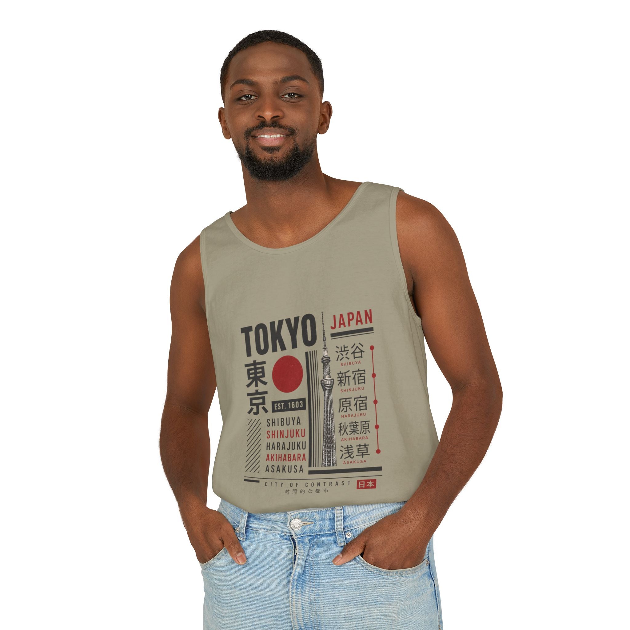 Tokyo Japan Graphic Tank Top — Japanese City Kanji Travel Tee