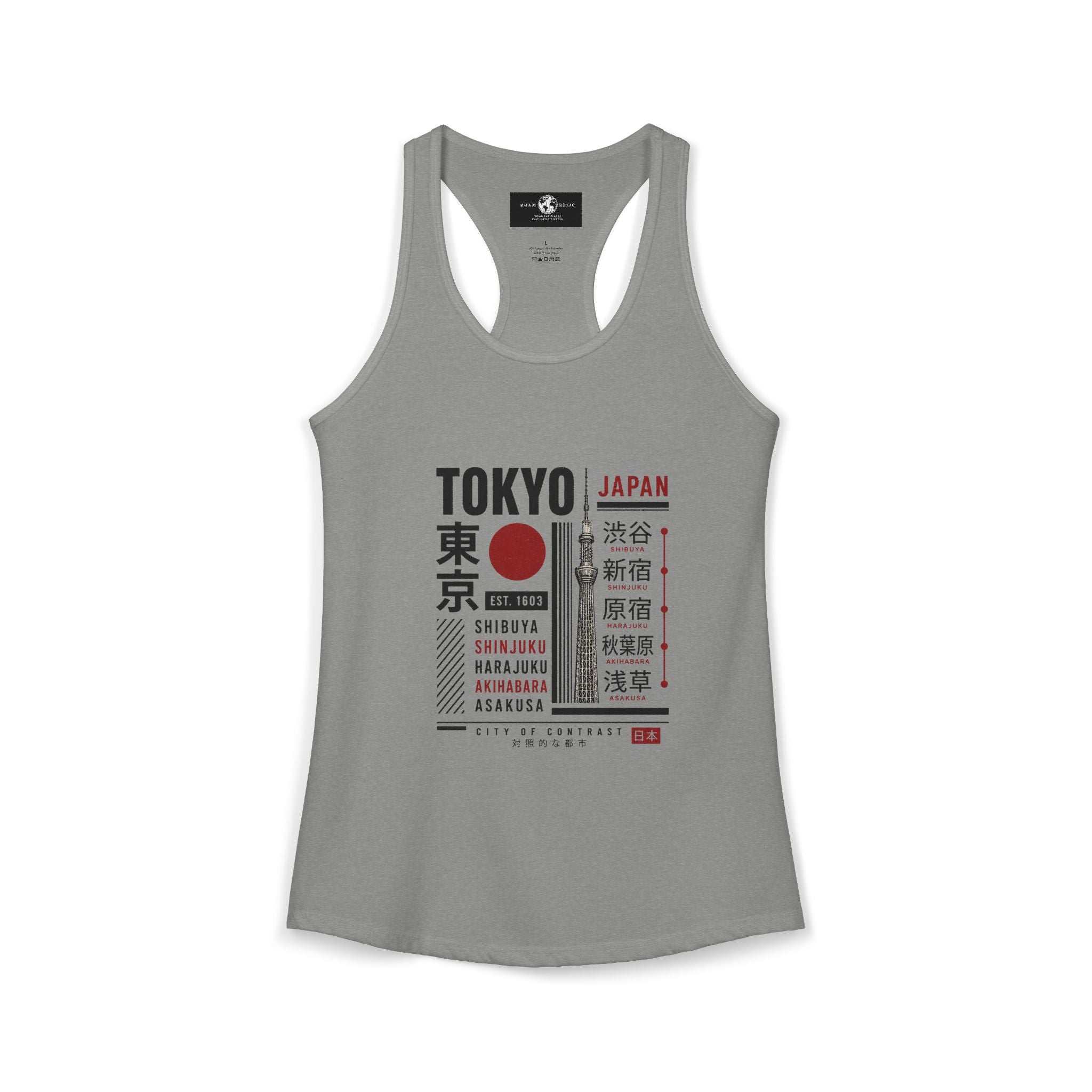 Tokyo Japan Women's Racerback Tank Top — Tokyo Graphic Tank