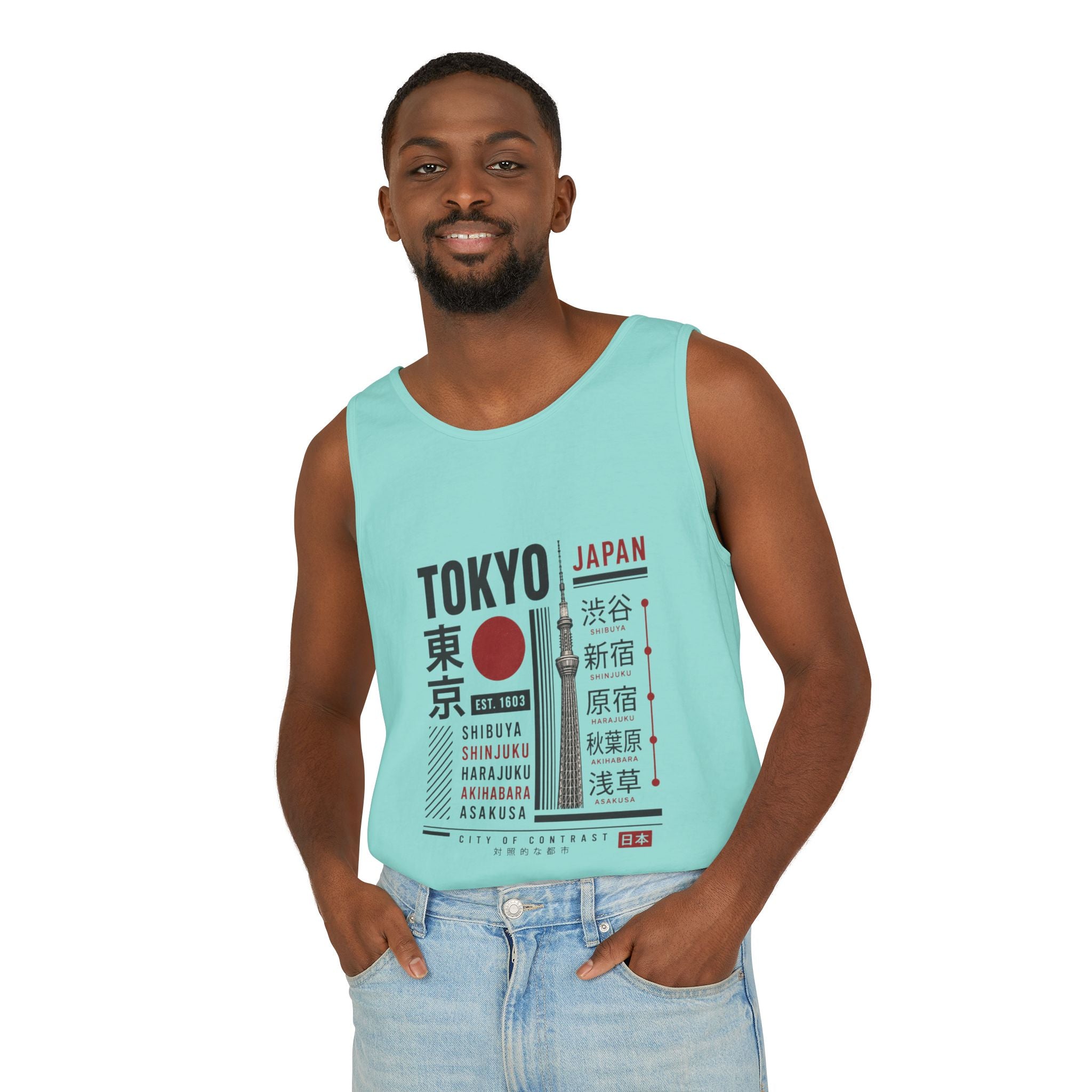 Tokyo Japan Graphic Tank Top — Japanese City Kanji Travel Tee