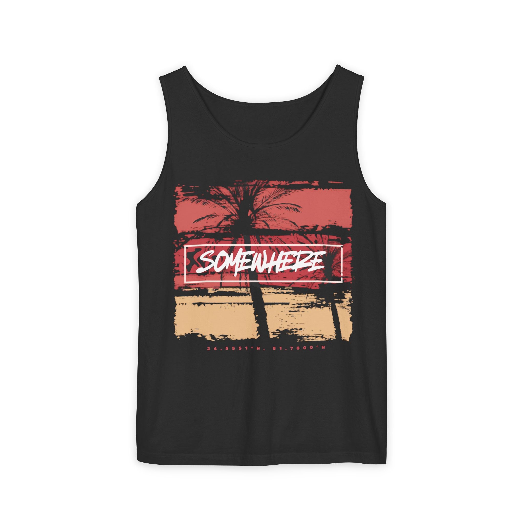 Somewhere Palm Tree Tank Top – Vintage Beach Retro Vacation Tank