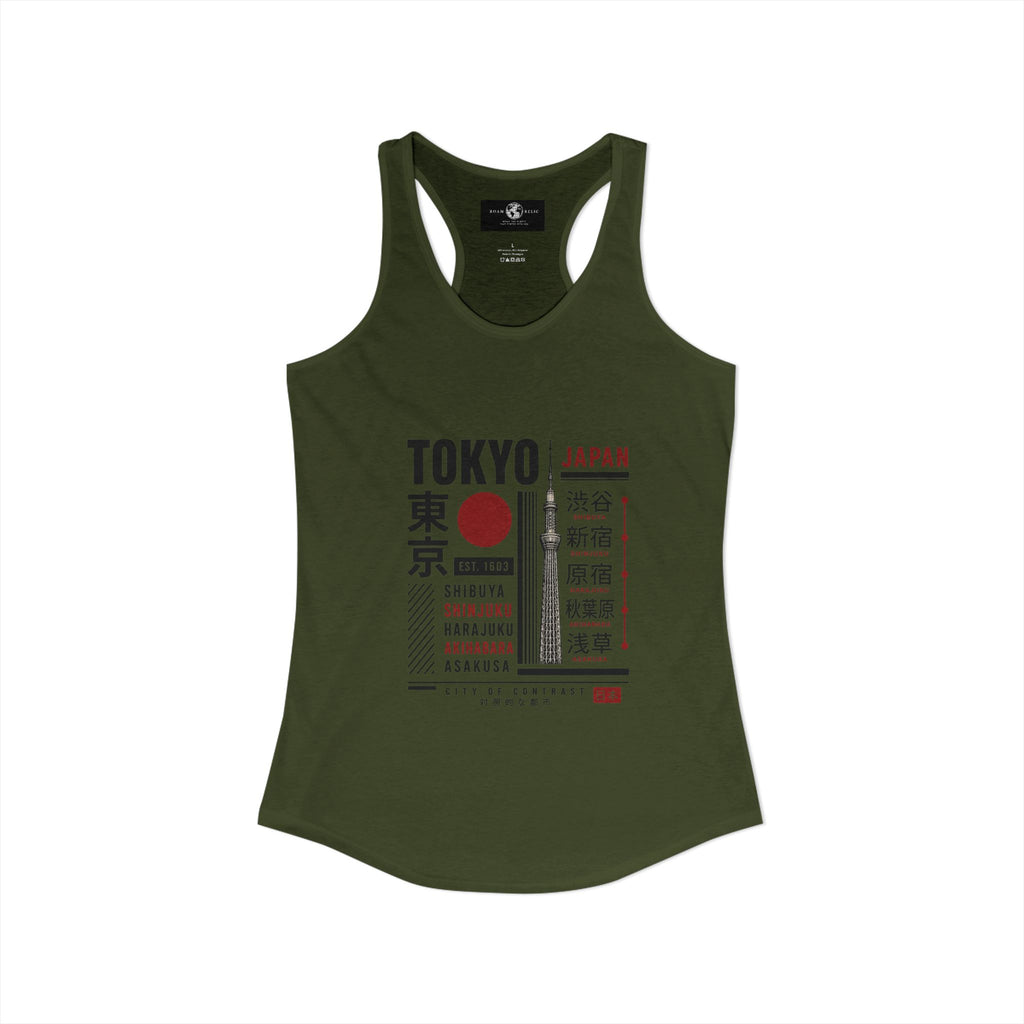 Tokyo Japan Women's Racerback Tank Top — Tokyo Graphic Tank