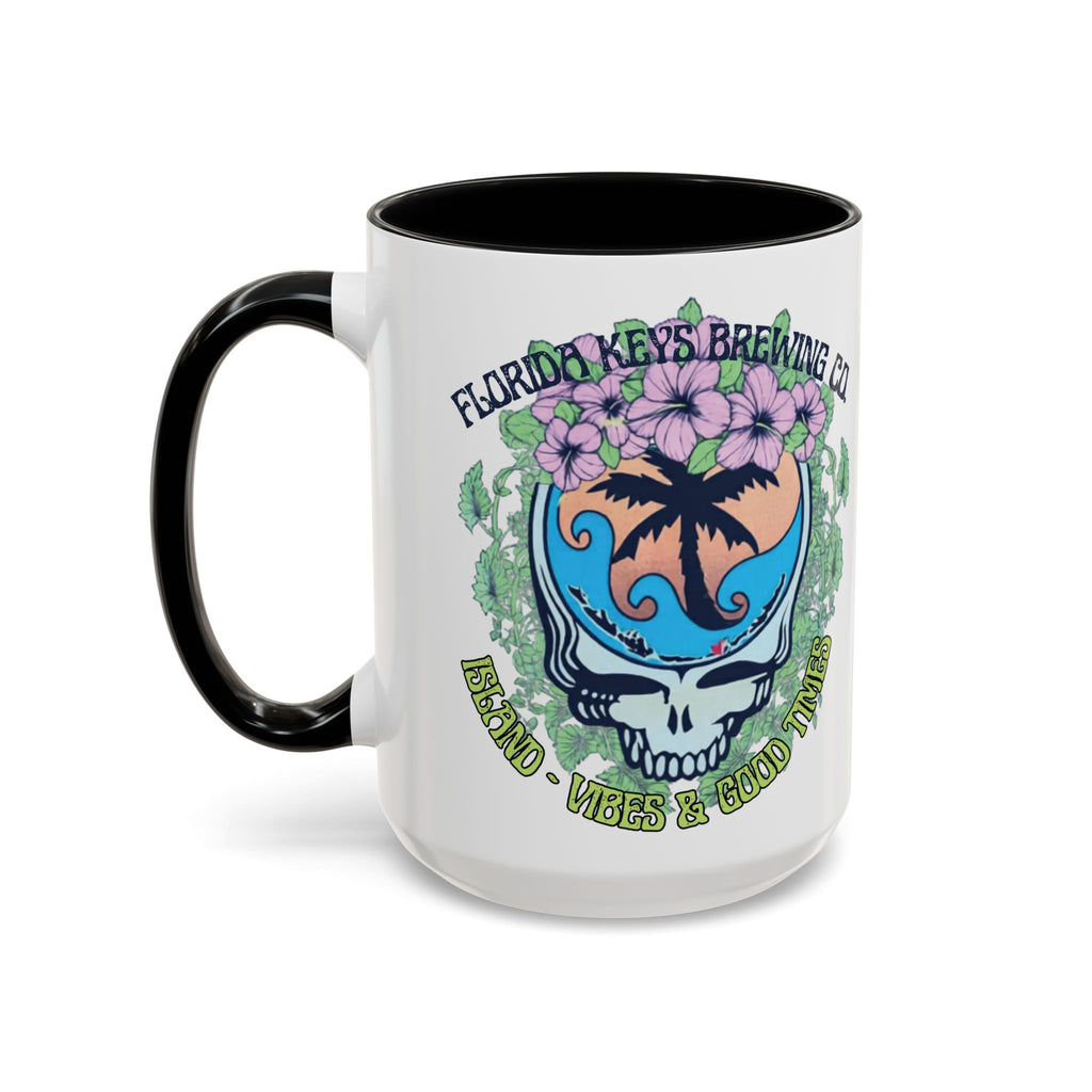 Coffee Mug — Tropical Island Vibes & Good Times Skull Design Key West Florida
