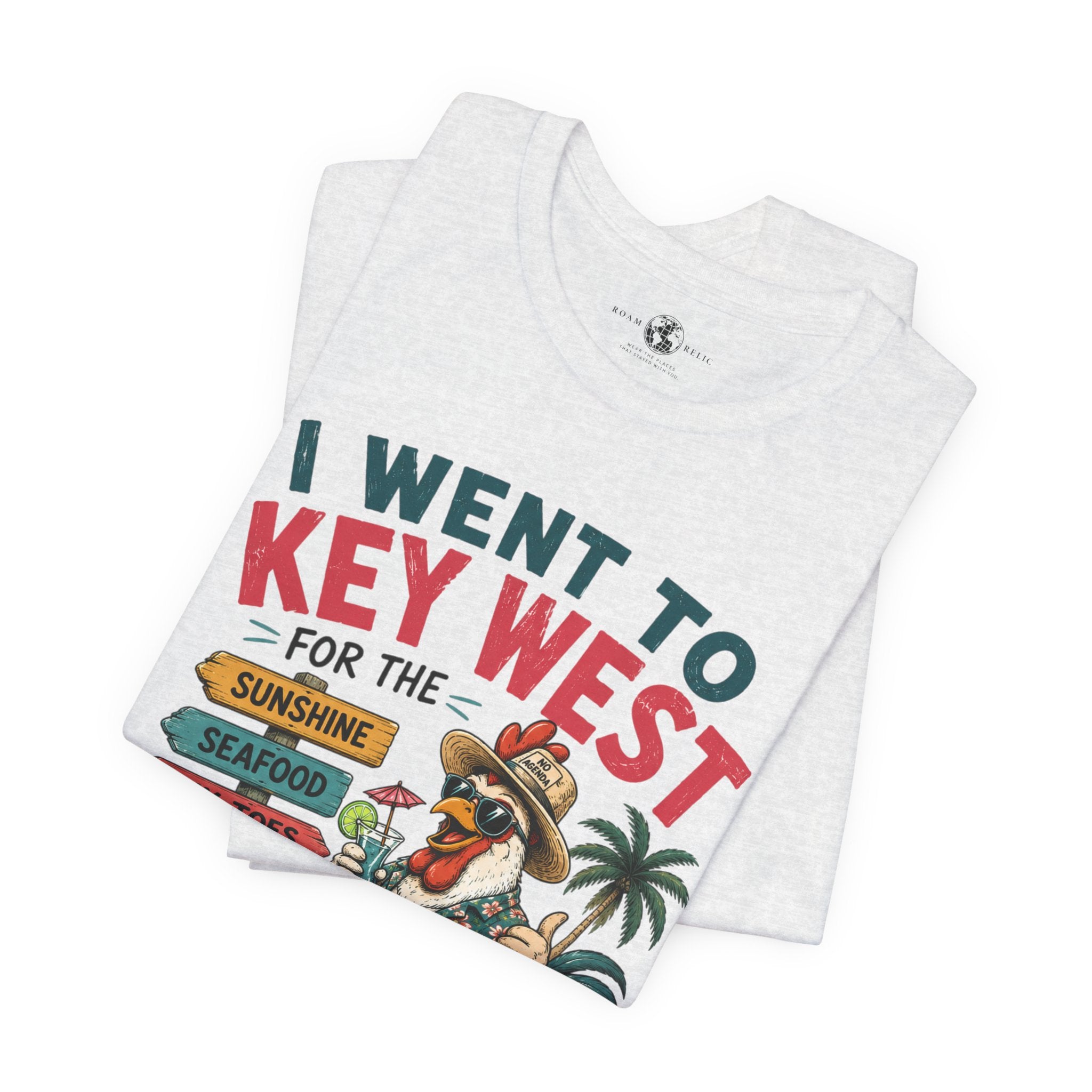 Key West Vacation T‑Shirt — “I Went to Key West for the Sunshine, Seafood, Six Toes & Questionable Decisions” - No Ragrets