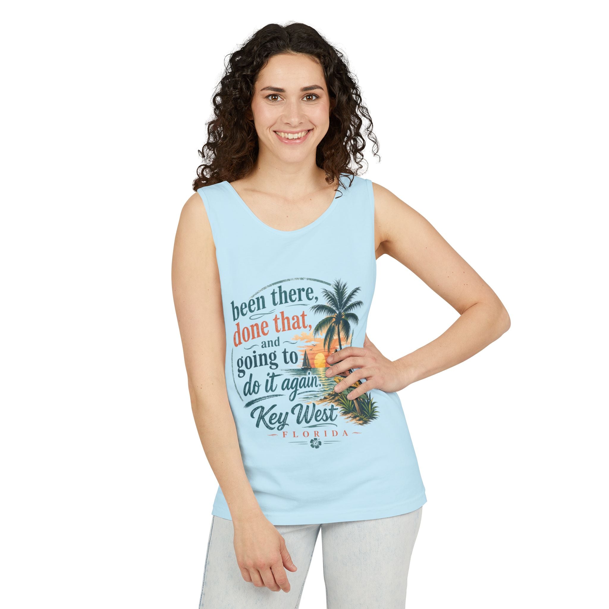 Key West Beach Tank Top — "Been There, Done That and Going to Do It Again" Vacation Tank