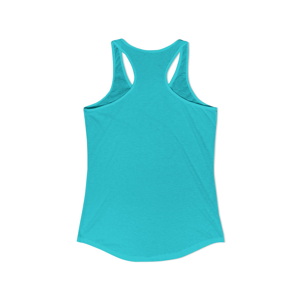 Island Vibes & Good Times Racerback Tank — Tropical Skull Graphic