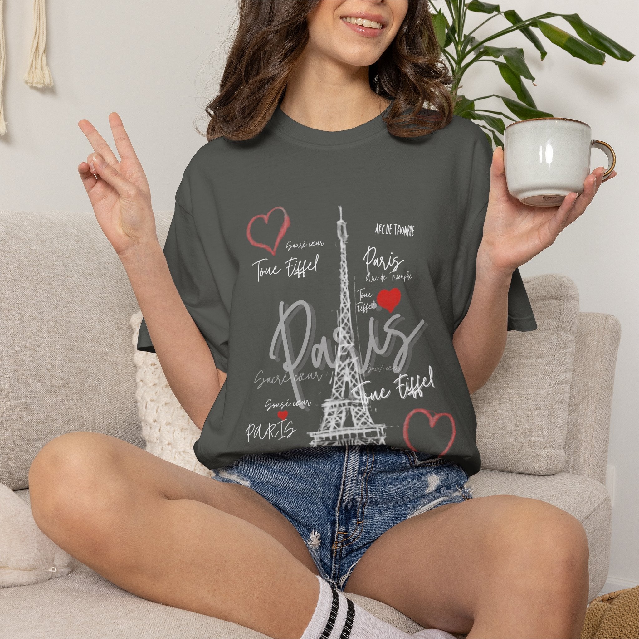 Paris Eiffel Tower T-Shirt — Romantic Heart Travel Tee