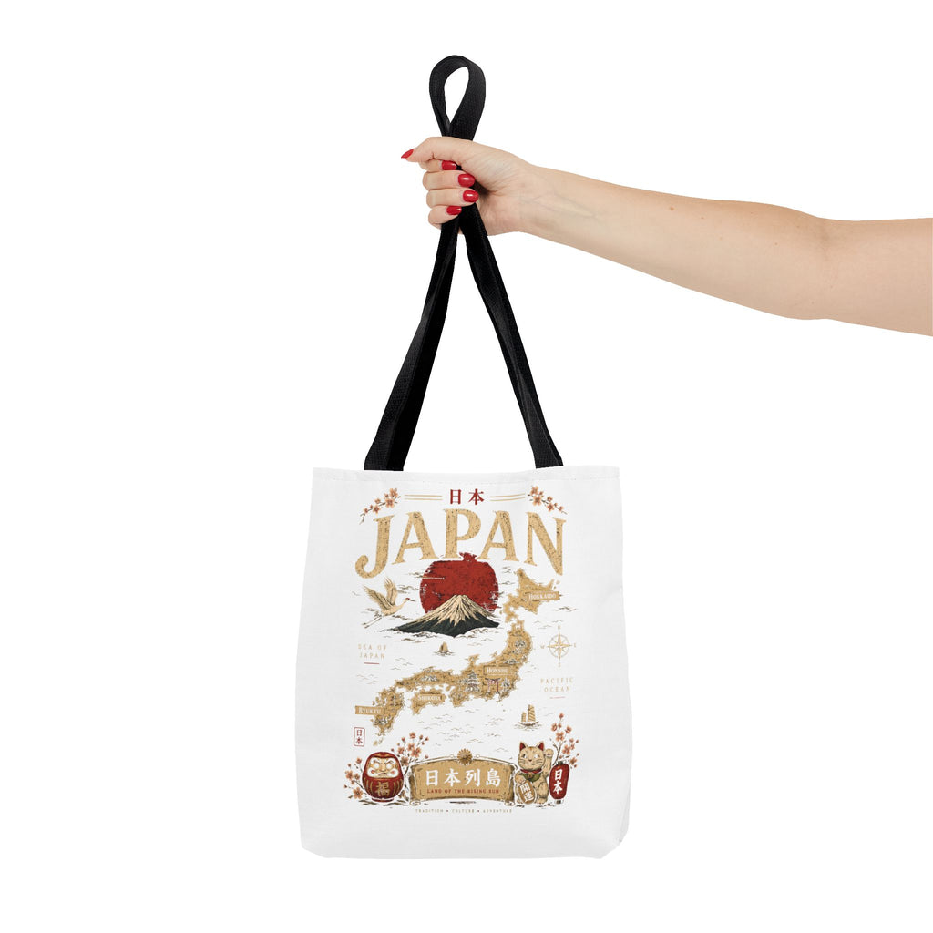 Japan Map Tote Bag – Mount Fuji & Rising Sun Travel Tote