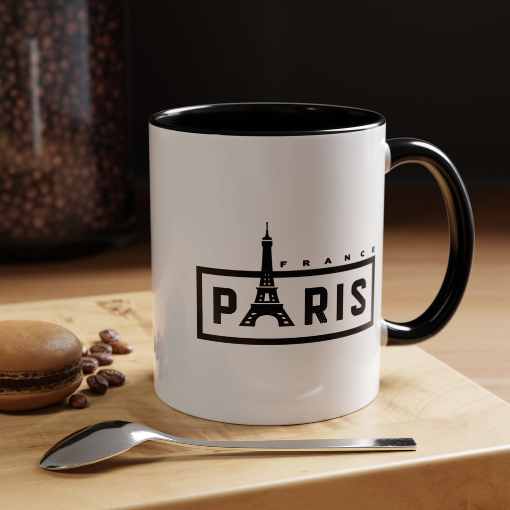 Paris Eiffel Tower Accent Coffee Mug – France Travel Souvenir (11/15oz)