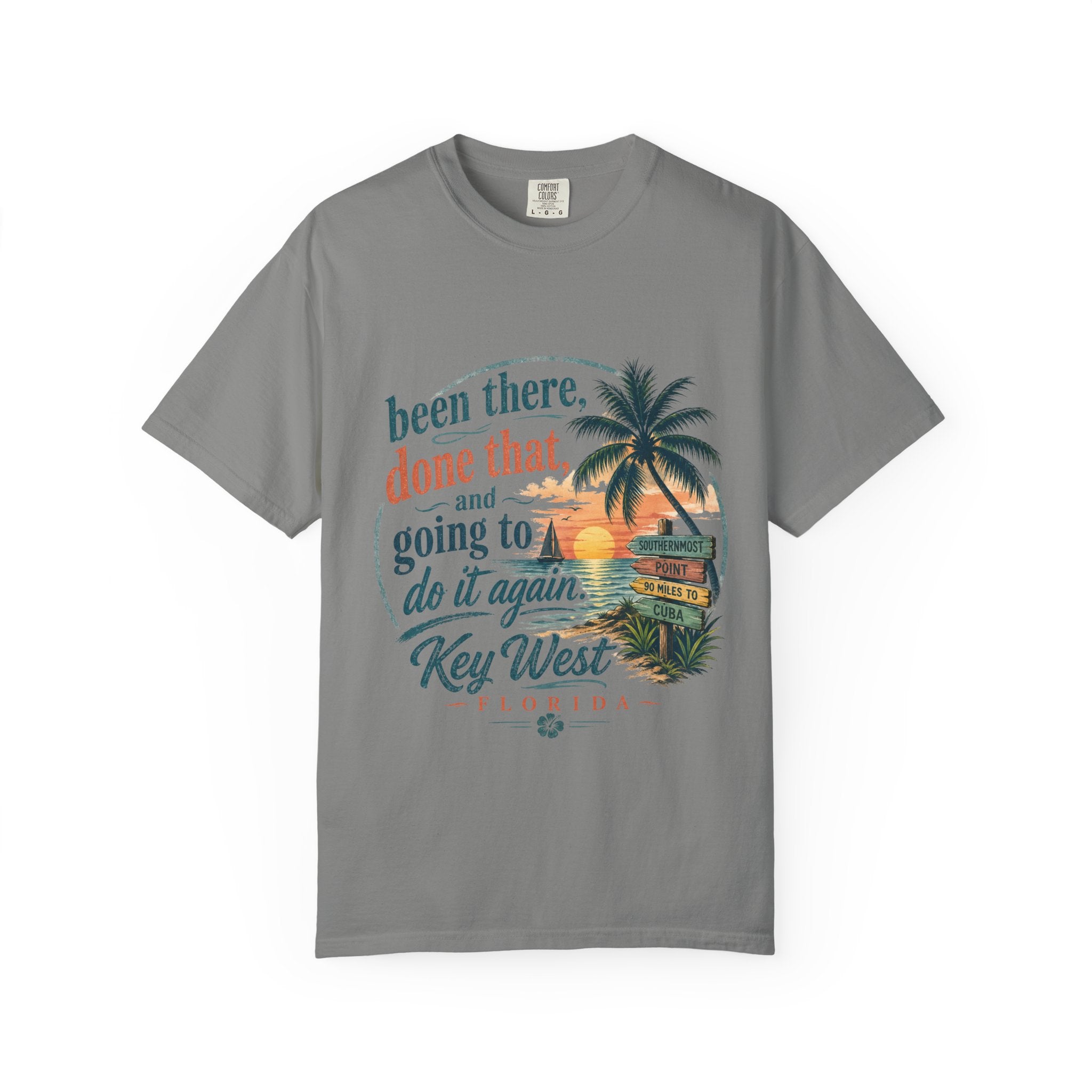 Key West Vintage Sunset T-Shirt – "Been there, done that, and going to do it again"