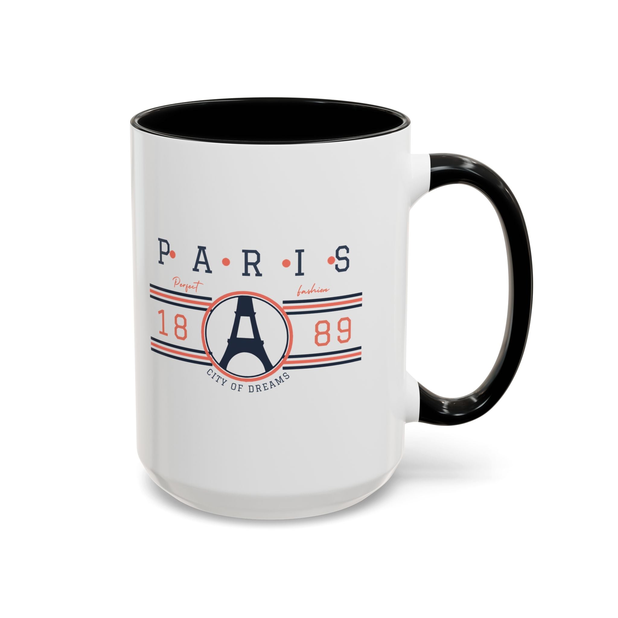Paris Eiffel Tower Accent Coffee Mug - City of Dreams 1889 Travel Souvenir