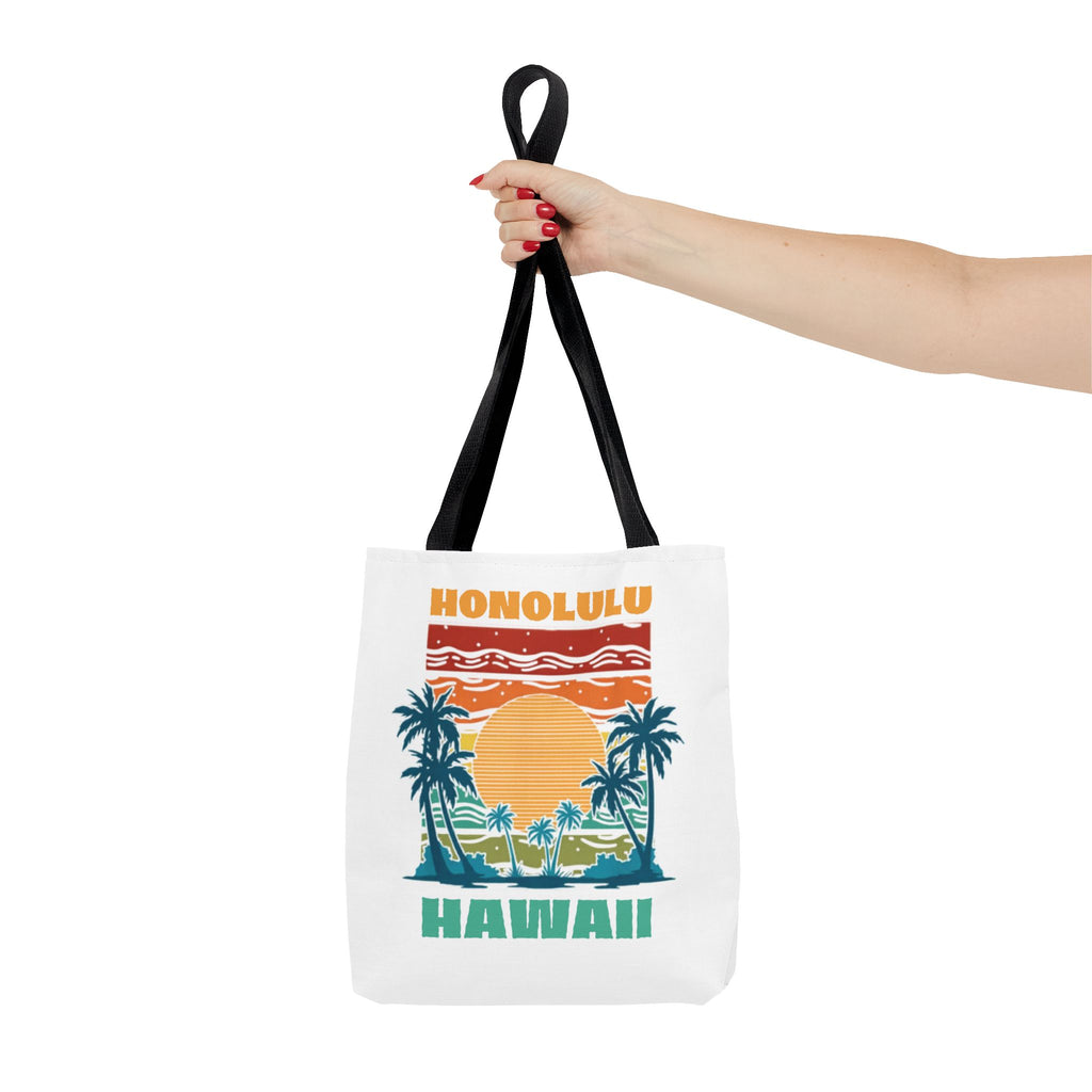 Honolulu Hawaii Sunset Tote Bag – Vintage Palm Beach Vacation Tote