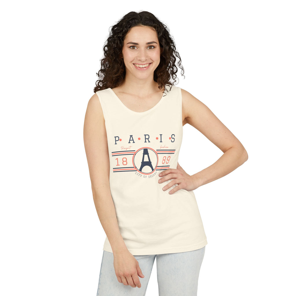 Paris 1889 Eiffel Tower Tank Top — Vintage French Travel Graphic Tank