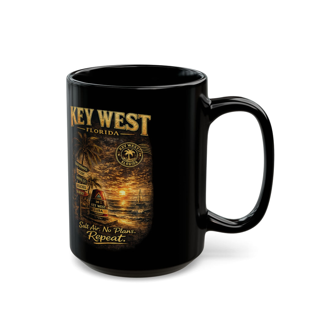 Key West Florida Mug — "Salt Air. No Plans. Repeat." (11oz/15oz)