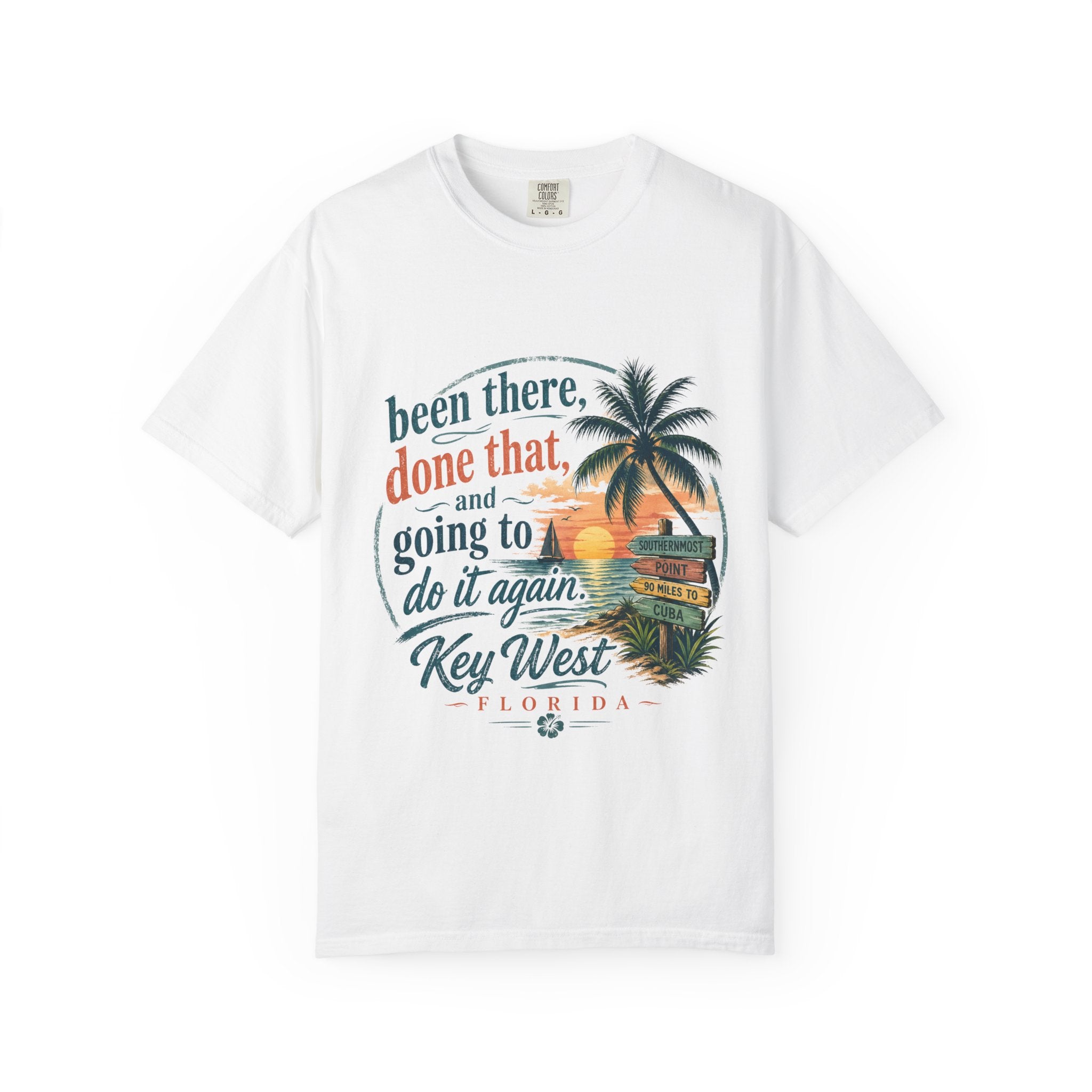 Key West Vintage Sunset T-Shirt – "Been there, done that, and going to do it again"