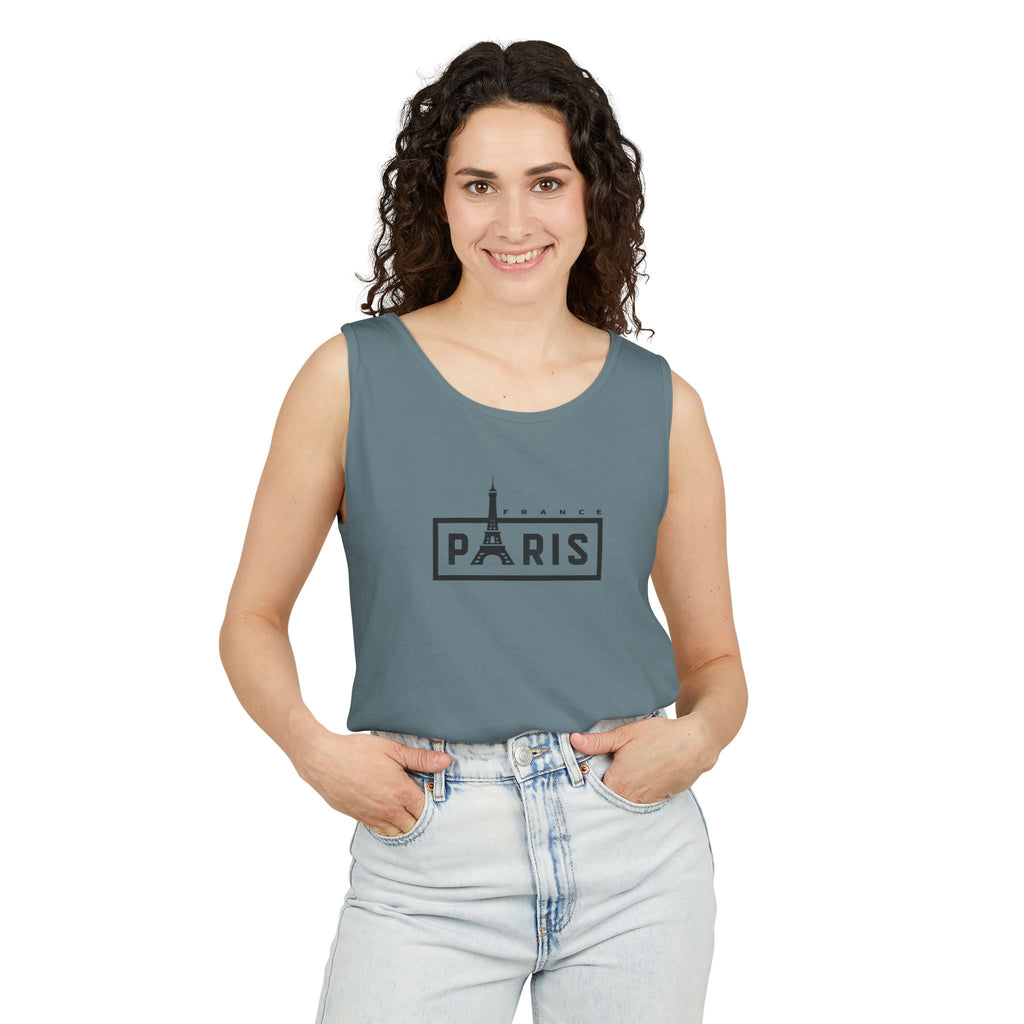 Paris Eiffel Tower Vintage Travel Tank Top — Retro French Graphic Tank