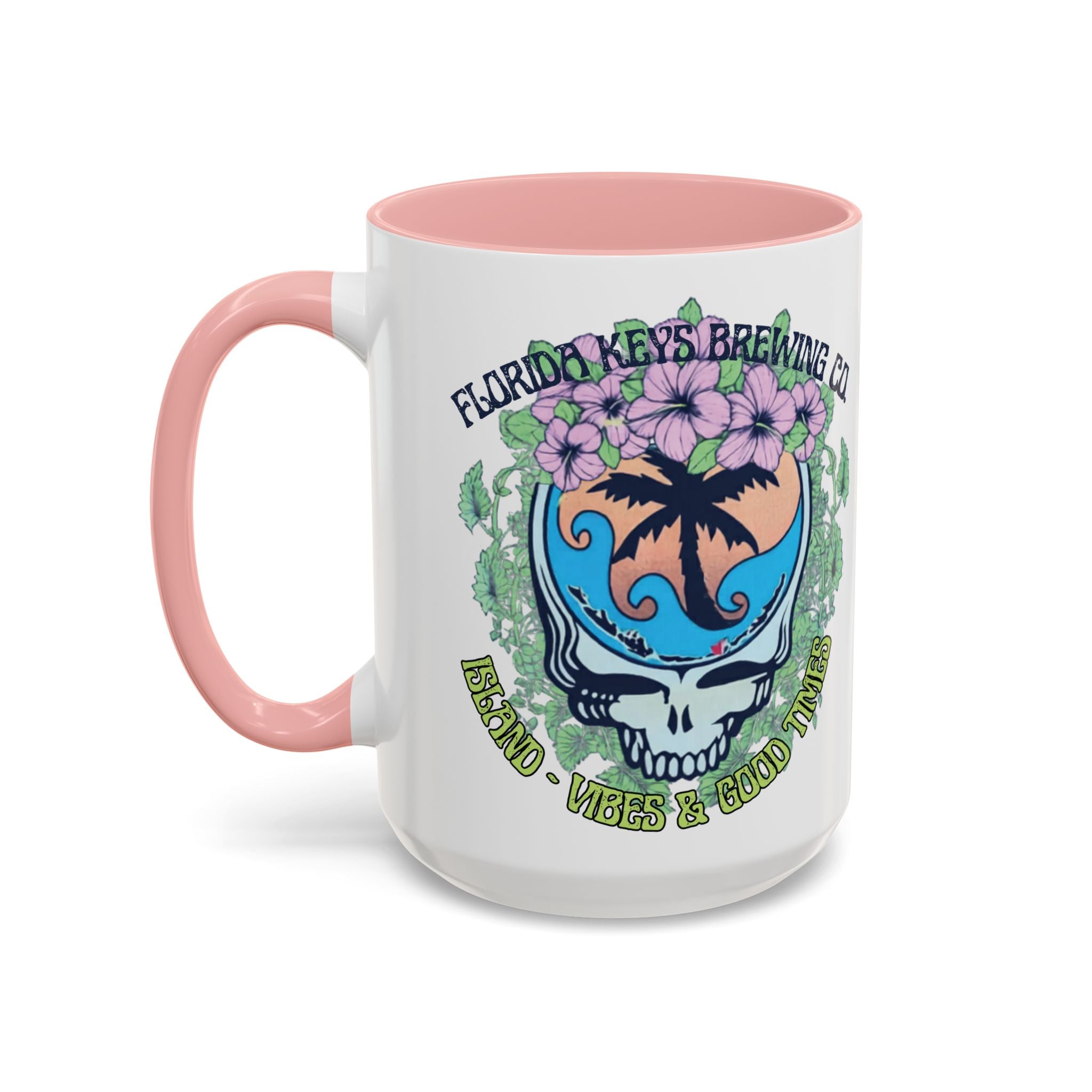 Coffee Mug — Tropical Island Vibes & Good Times Skull Design Key West Florida