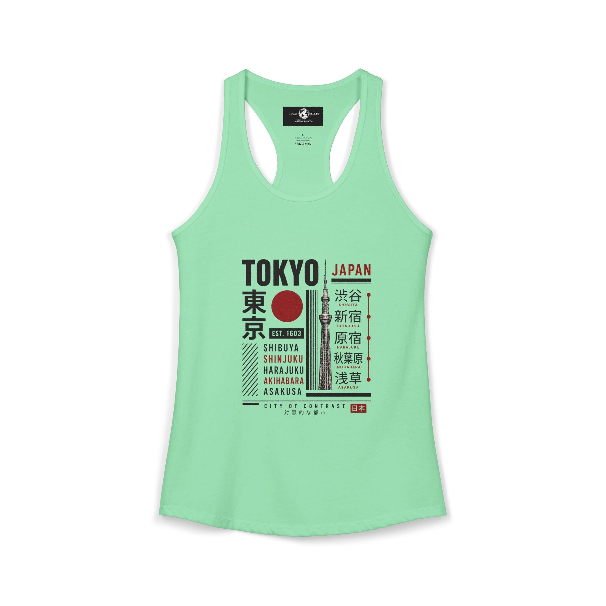 Tokyo Japan Women's Racerback Tank Top — Tokyo Graphic Tank